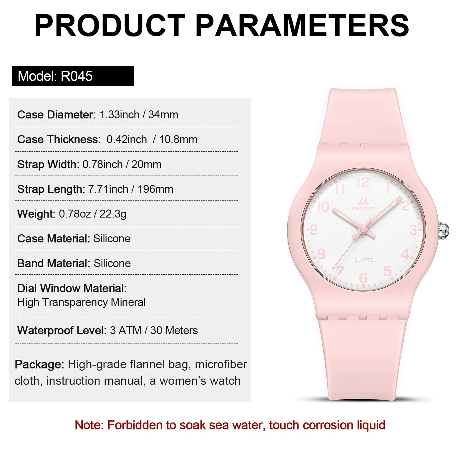 LN LENQIN Ladies Watches Analog Quartz Watch for Women Waterproof Women's Wrist Watches Easy Reader Womens Watch with Leather Strap