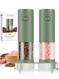 Electric Salt and Pepper Grinder Set Automatic Battery Pepper Mill Shakers Adjustable Coarseness Upgraded Larger Capacity with Led Home and Kitchen Appliances Birthday Gifts for Women Men