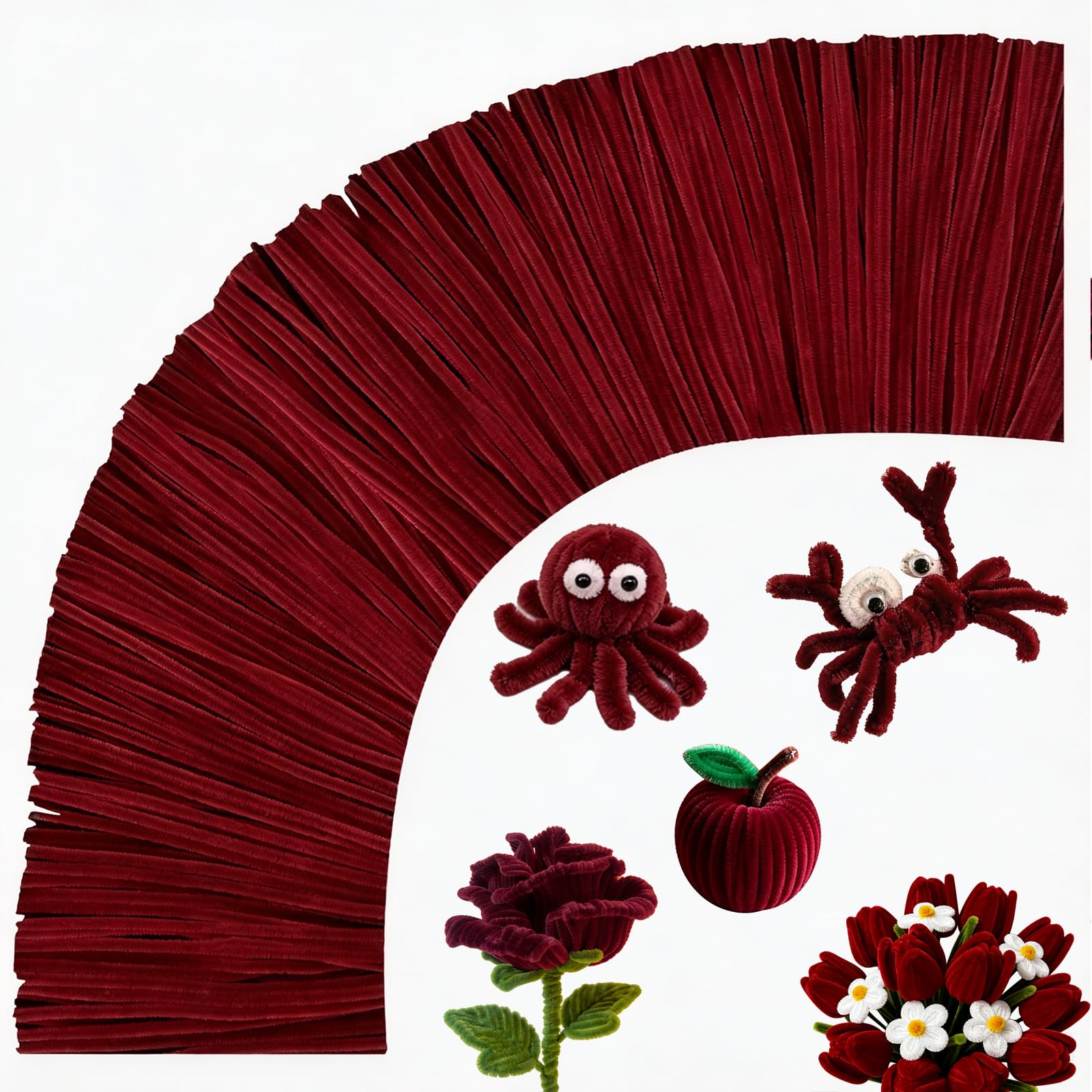 Pipe Cleaners Craft Bulk,Kids Toys & Games Gifts,200pcs Arts Crafts,Chenille Stems Art Supplies for Projects Creative DIY Room Decor,Christmas Decorations,Juegos para Niños Fidget Toys for Ages 5-7