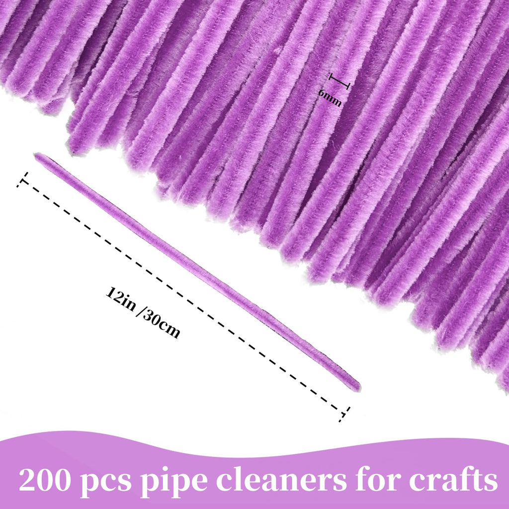Pipe Cleaners Craft Bulk,Kids Toys & Games Gifts,200pcs Arts Crafts,Chenille Stems Art Supplies for Projects Creative DIY Room Decor,Christmas Decorations,Juegos para Niños Fidget Toys for Ages 5-7