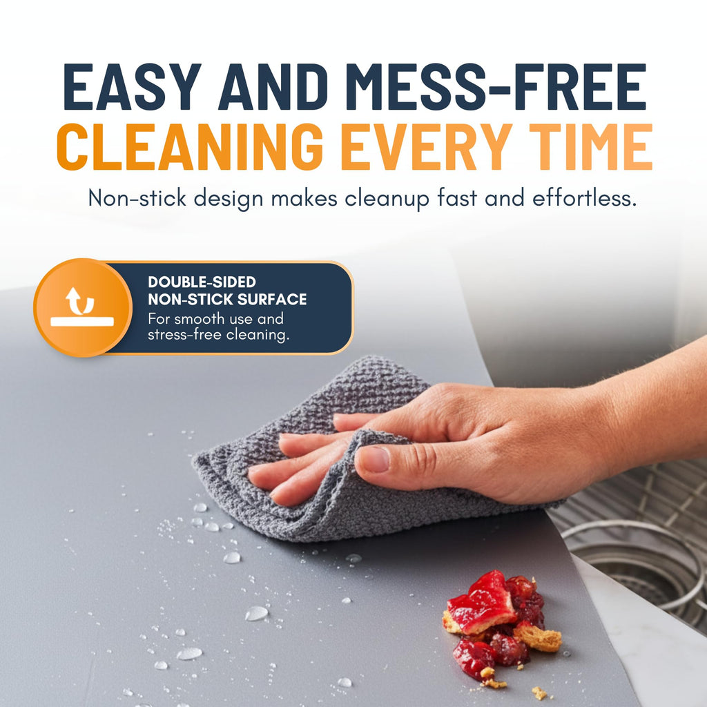 Oven Liners for Bottom of Oven - 2 Pack Large Heavy Duty Mats, 17”x25” Non-Stick Reusable Liner for Electric, Gas, Toaster Ovens, Grills - BPA & PFOA Free Kitchen Accessory to Keep Oven Clean (Black)