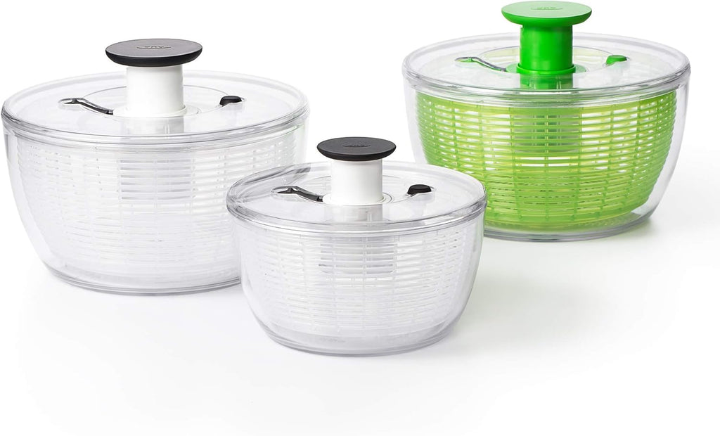 OXO Good Grips Salad Spinner | Lettuce Spinner | Fruit Washer | Fruit Washing Bowl with Strainer | Vegetable Cleaner | Salad Cleaner | Lettuce Washer | 6.22 Quart Capacity