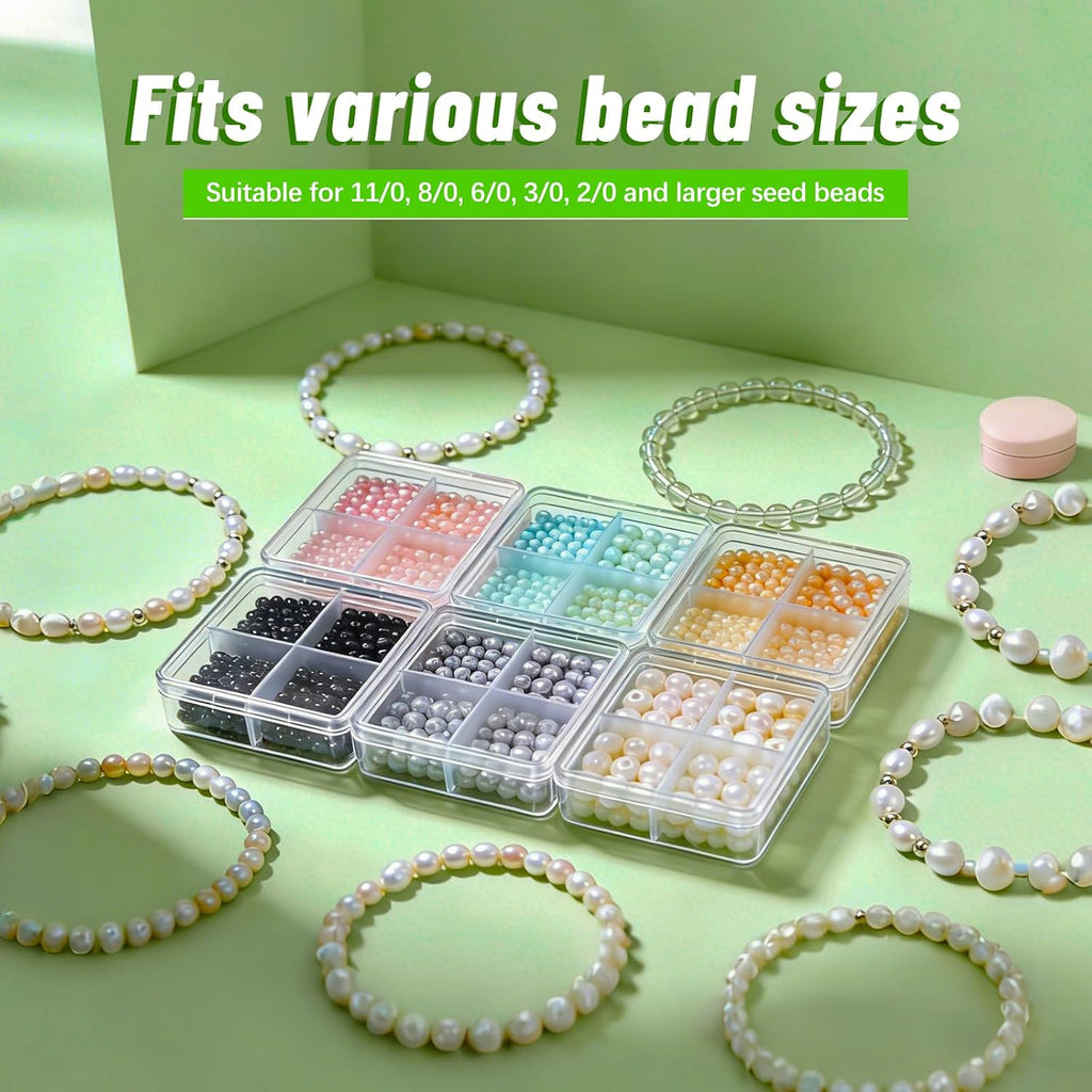 86 Pcs Beading Needle Set, 6 Sizes Big Eye Beading Needles for Seed Beads, Long Straight Bead Needles, Twist Beading Needles, Flexible Needle for Jewelry Making