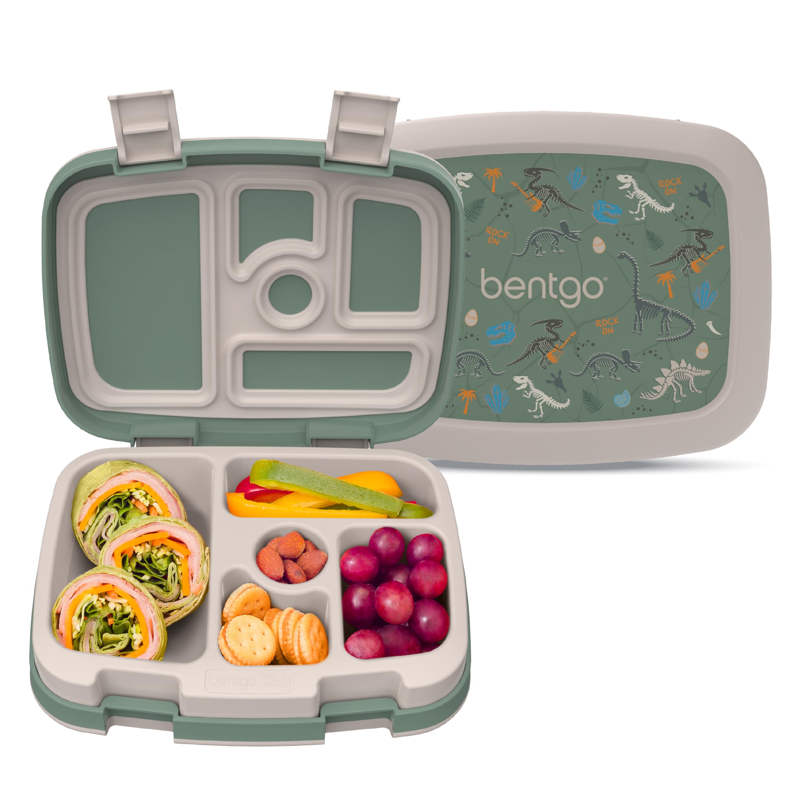 Bentgo Kids Prints Leak-Proof, 5-Compartment Bento-Style Kids Lunch Box - Ideal Portion Sizes for Ages 3-7, Durable, Drop-Proof, Dishwasher Safe, & PFAS & BPA-Free Materials (Unicorn)