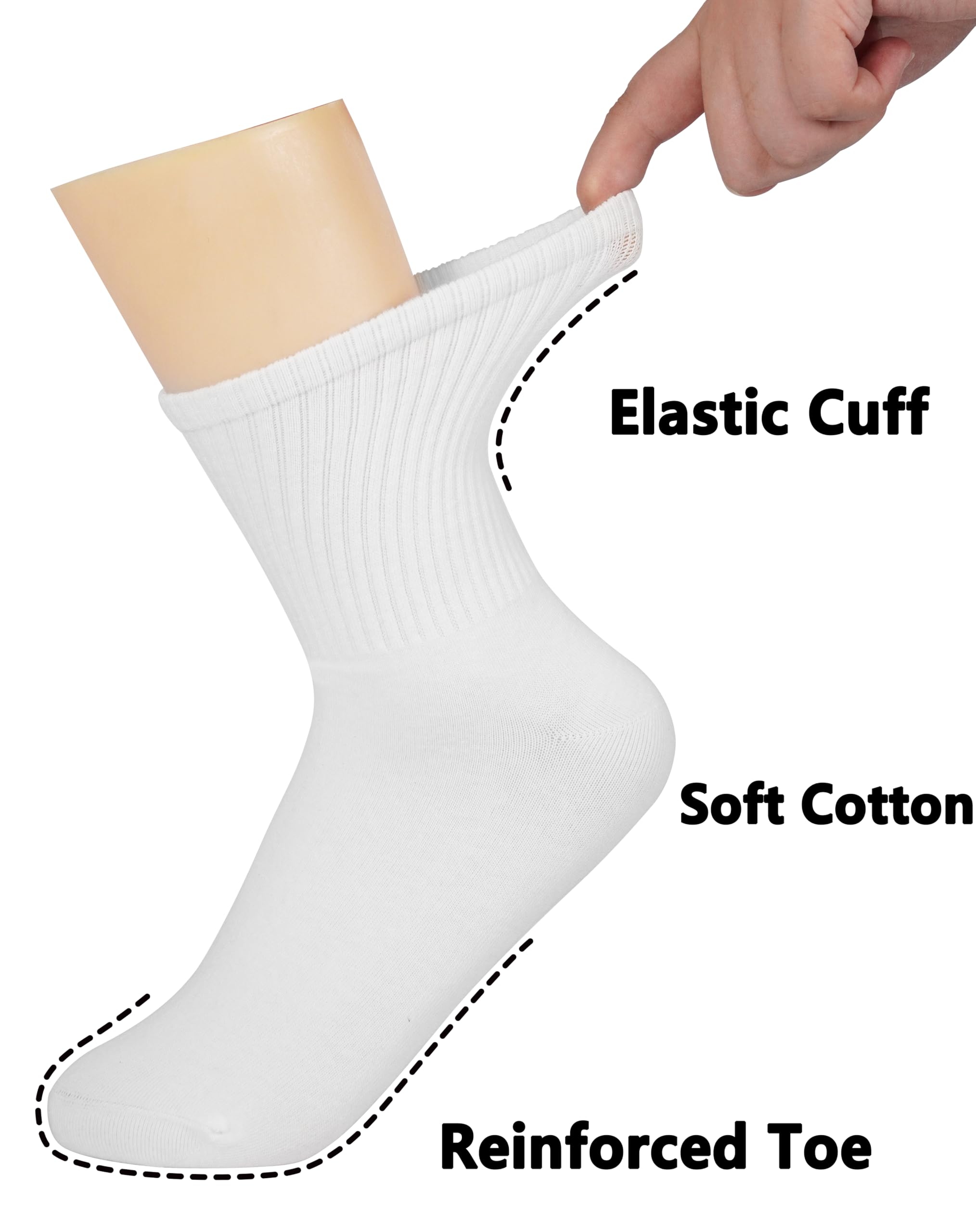 BomKinta Women Casual Calf Socks - Cute Cotton Crew Socks - Soft Above Ankle Sock Gifts 6 Pairs Size 5-10