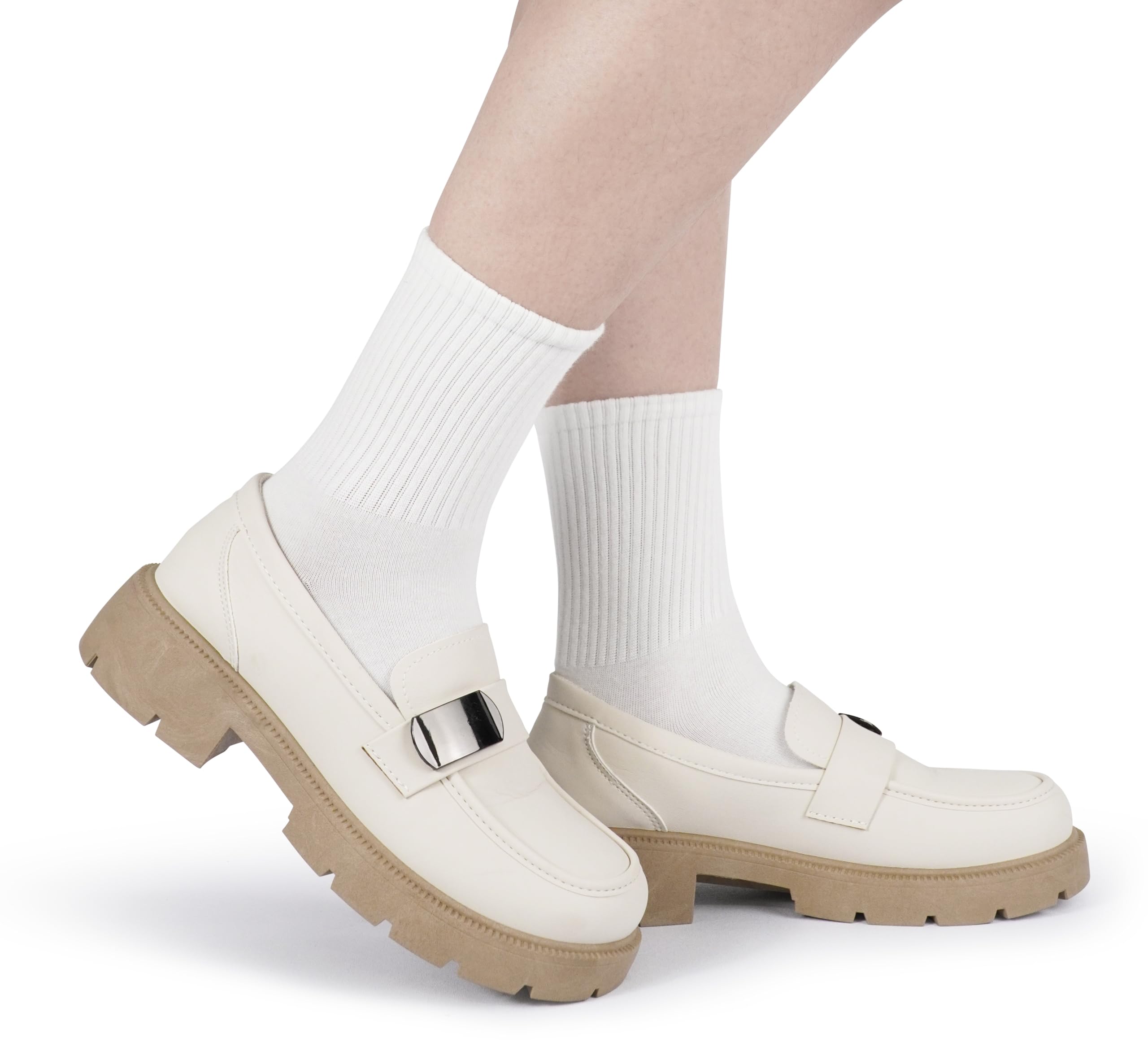 BomKinta Women Casual Calf Socks - Cute Cotton Crew Socks - Soft Above Ankle Sock Gifts 6 Pairs Size 5-10