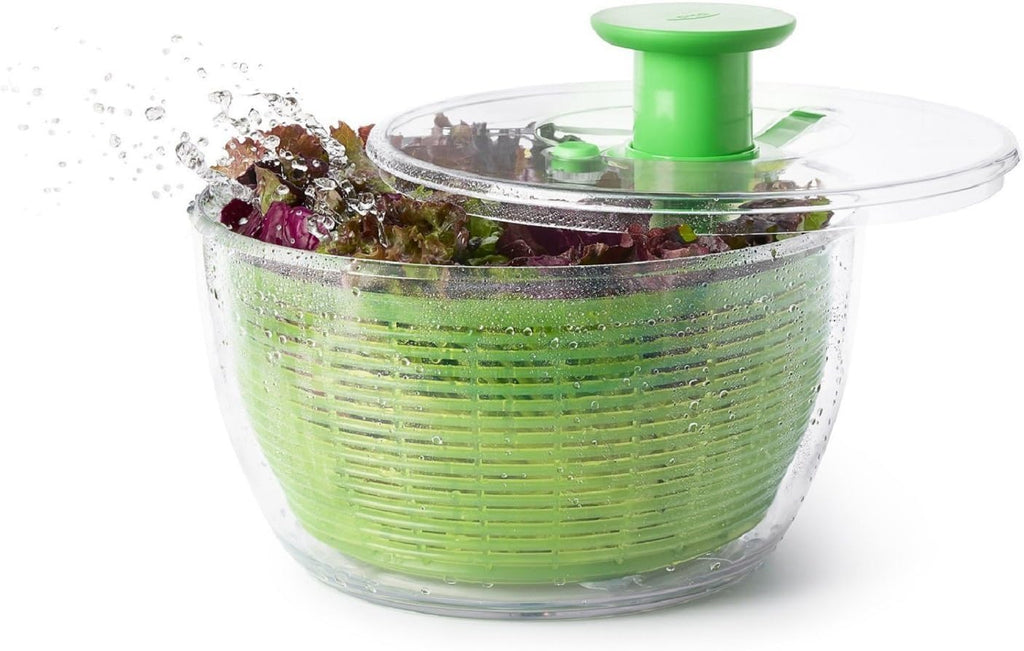 OXO Good Grips Salad Spinner | Lettuce Spinner | Fruit Washer | Fruit Washing Bowl with Strainer | Vegetable Cleaner | Salad Cleaner | Lettuce Washer | 6.22 Quart Capacity
