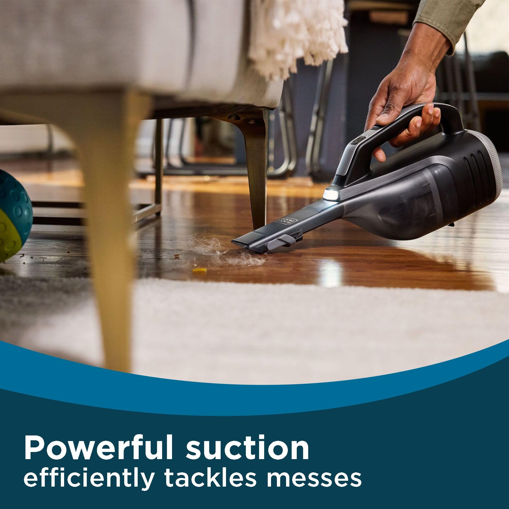 Black+Decker, Dustbuster AdvancedClean Handheld Vacuum Cordless, Compact Home and Car Vacuum with Crevice Tool, Rotating Nozzle and Charging Station