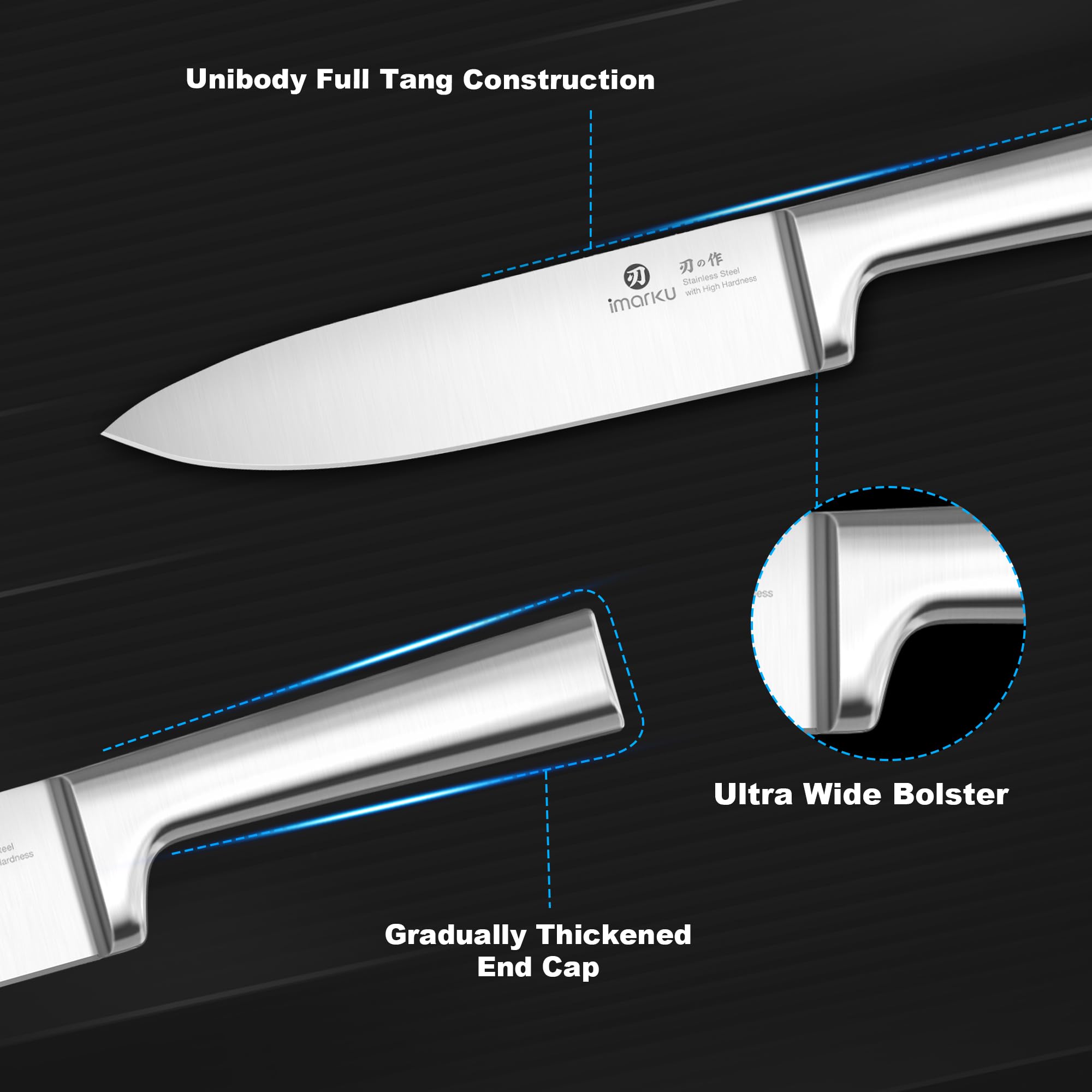 imarku Chef Knife 7 Inch Kitchen Knife Ultra Sharp Santoku Knife - High Carbon Japanese Chefs Knife, Kitchen Gadgets 2025, Apartment Essentials, Birthday Gifts for Him Her, Best Gifts for Women Men