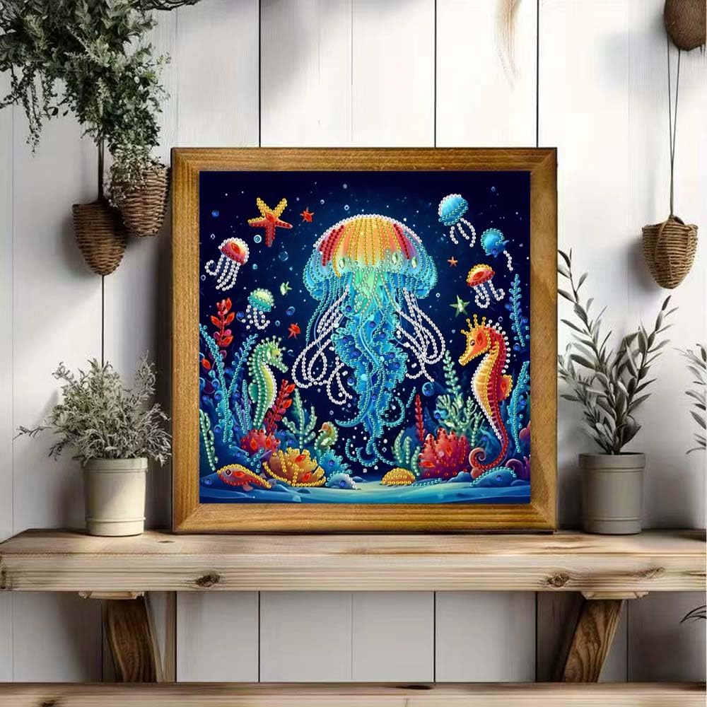 ZQEATRY Sea Turtle Animal Special Shape Diamond Art Kits for Adults,5D Diamond Painting Kits for Beginner,DIY Diamond Crystal Rhinestones Painting Kits for Home Wall Decor Gift 11.8 X 11.8inch