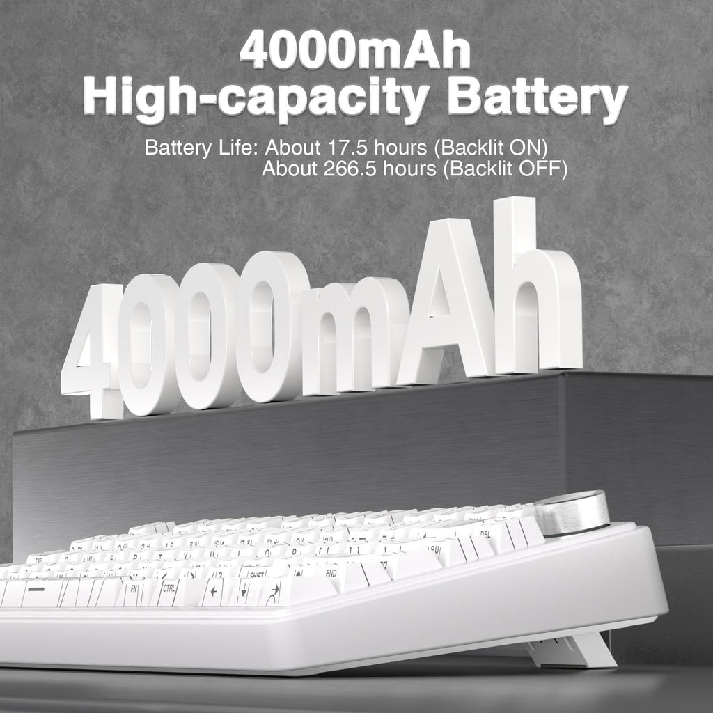 AULA F75 Pro Wireless Mechanical Keyboard,75% Hot Swappable Custom Keyboard with Knob,RGB Backlit,Pre-lubed Reaper Switches,Side Printed PBT Keycaps,2.4GHz/USB-C/BT5.0 Mechanical Gaming Keyboards