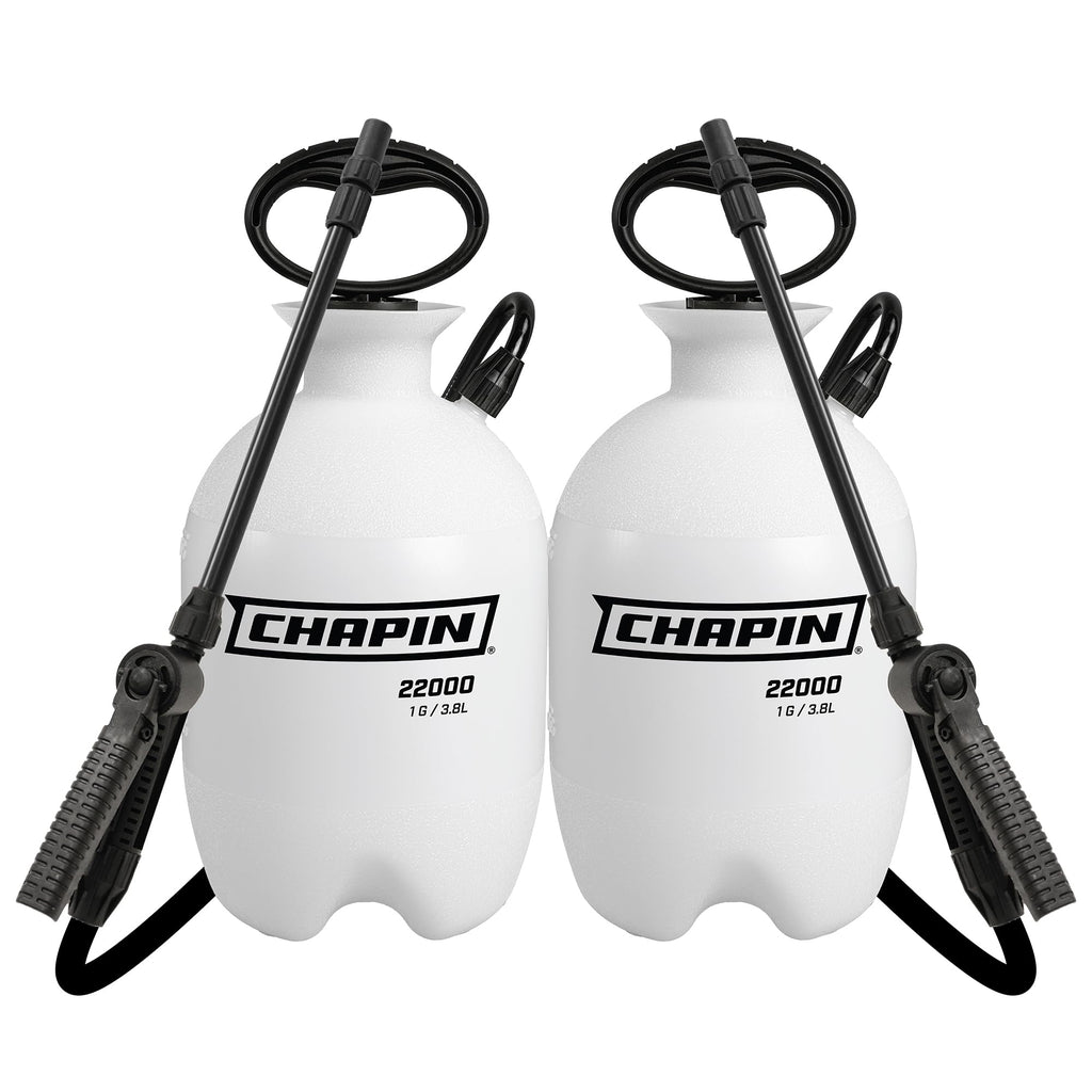 Chapin 20004 Pump Sprayer, 1-Gallon SureSpray Translucent Tank with an Easy Fill Funnel-Top Opening, Adjustable Cone Nozzle & 34" Long Reach Hose, Used for Fertilizer, Pesticides, Weeds & Pests