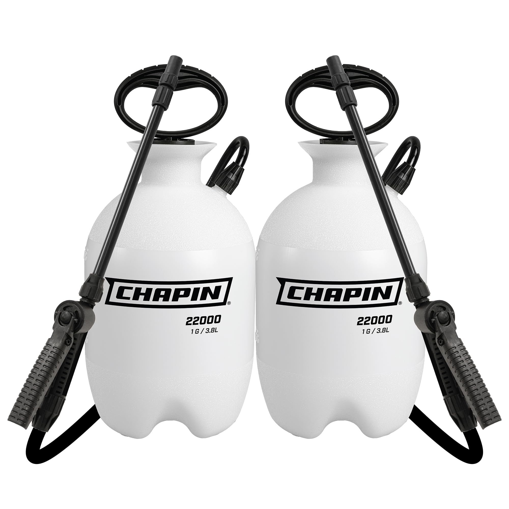 Chapin 20004 Pump Sprayer, 1-Gallon SureSpray Translucent Tank with an Easy Fill Funnel-Top Opening, Adjustable Cone Nozzle & 34" Long Reach Hose, Used for Fertilizer, Pesticides, Weeds & Pests