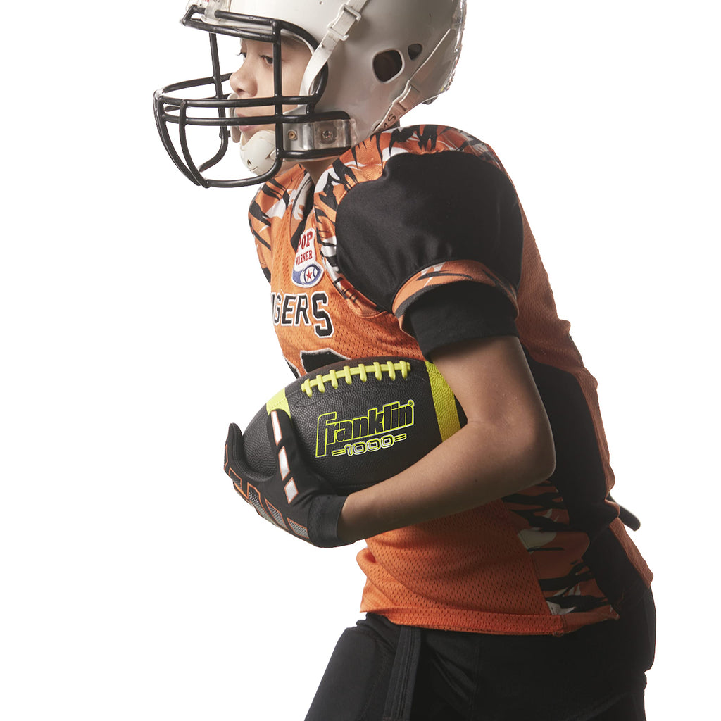 Franklin Sports Youth + Adult Footballs - Extra Grip 1000 Official Size, Junior + Pee Wee Kids - 1 + 12 Packs