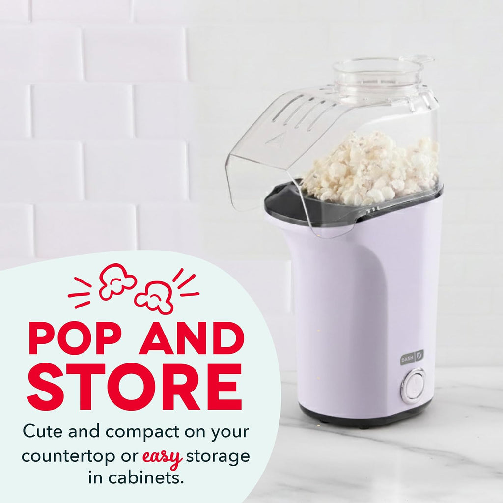 DASH Fresh Pop Popcorn Maker - Oil-Free, Air Popcorn Popper - With Measuring Cup & Recipe Guide - Perfect for Movie Nights - 16 Cups, Aqua