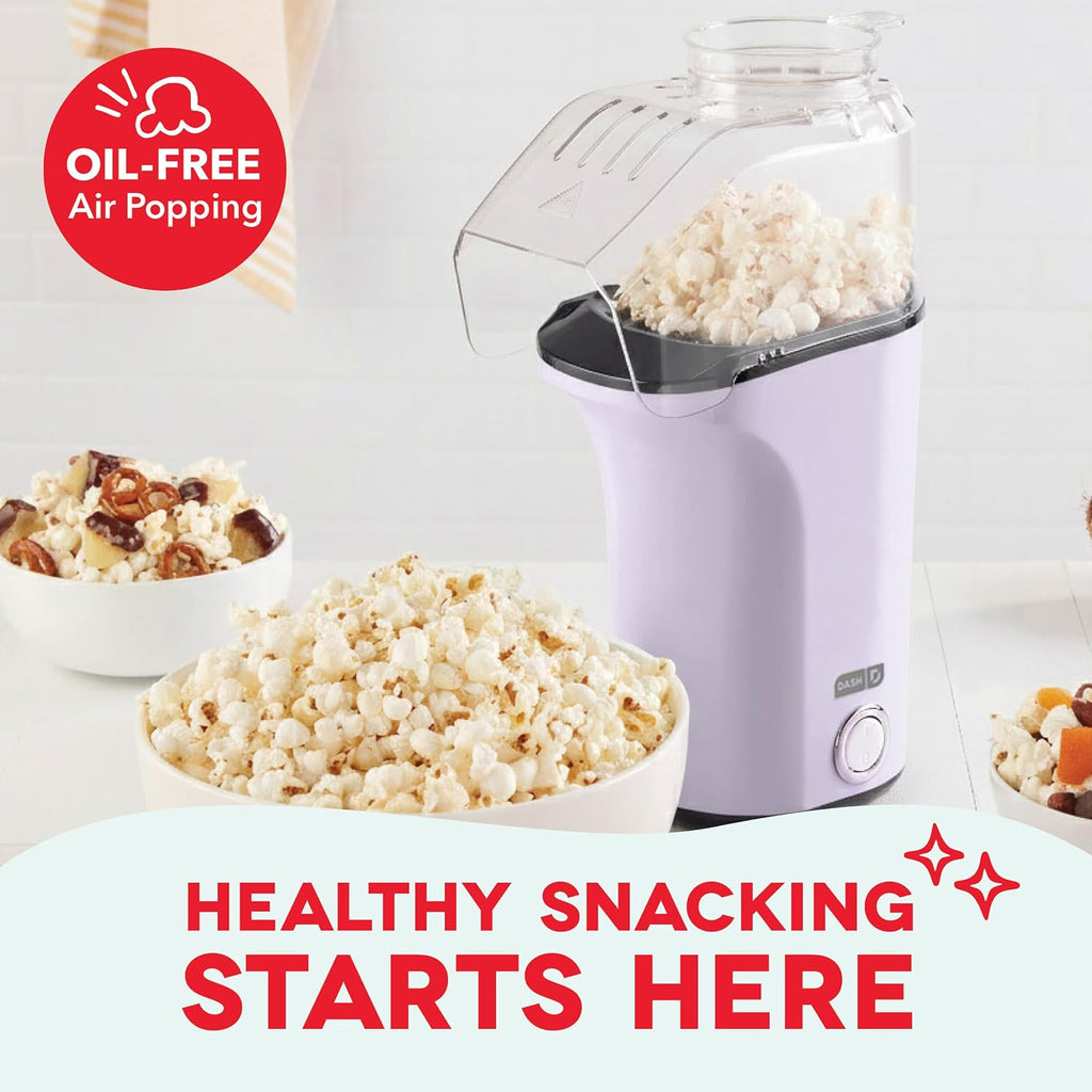 DASH Fresh Pop Popcorn Maker - Oil-Free, Air Popcorn Popper - With Measuring Cup & Recipe Guide - Perfect for Movie Nights - 16 Cups, Aqua