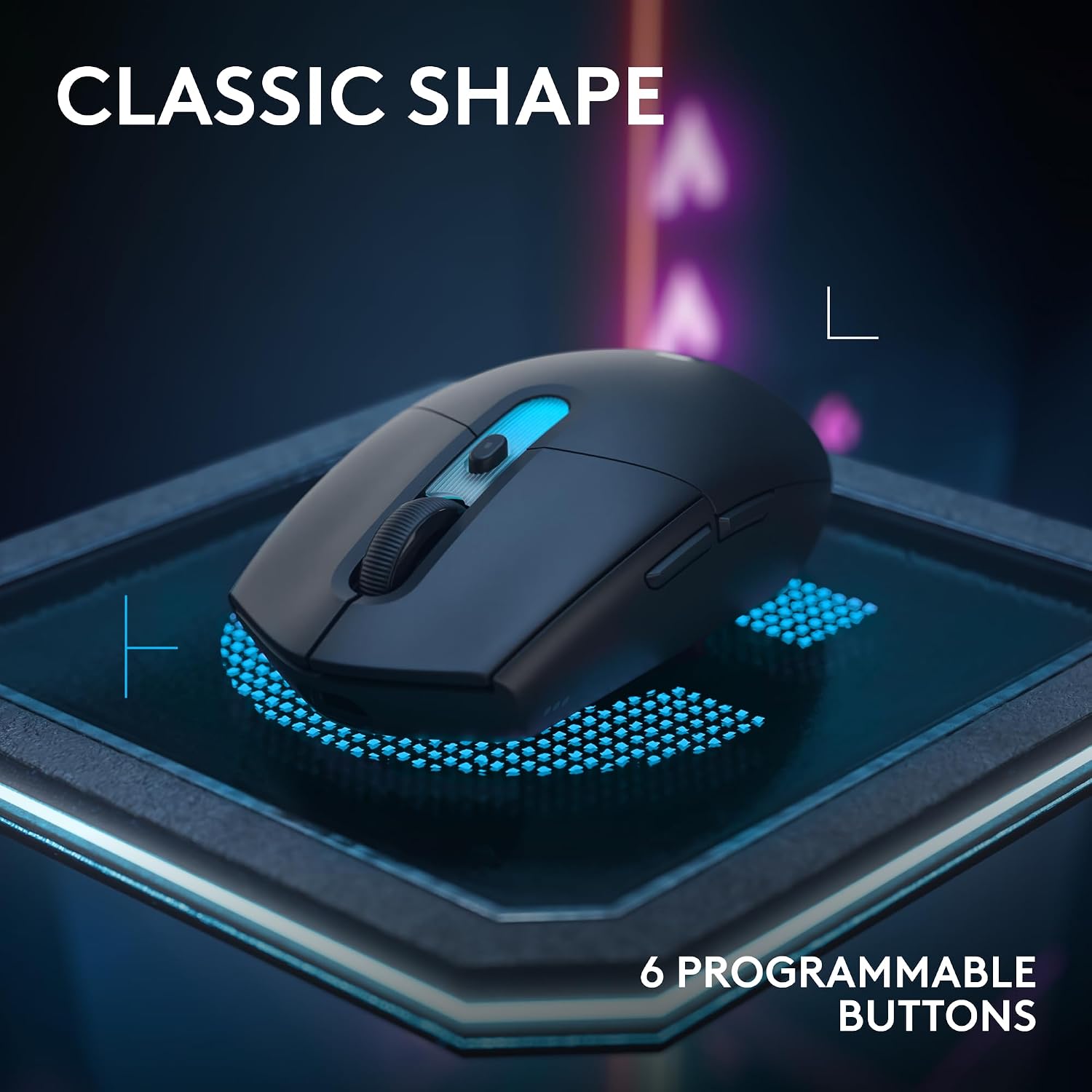 Logitech G305 Lightspeed Wireless Gaming Mouse, Hero Sensor, 12,000 DPI, Lightweight, 6 Programmable Buttons, 250h Battery, On-Board Memory, Compatible with PC, Mac - Black