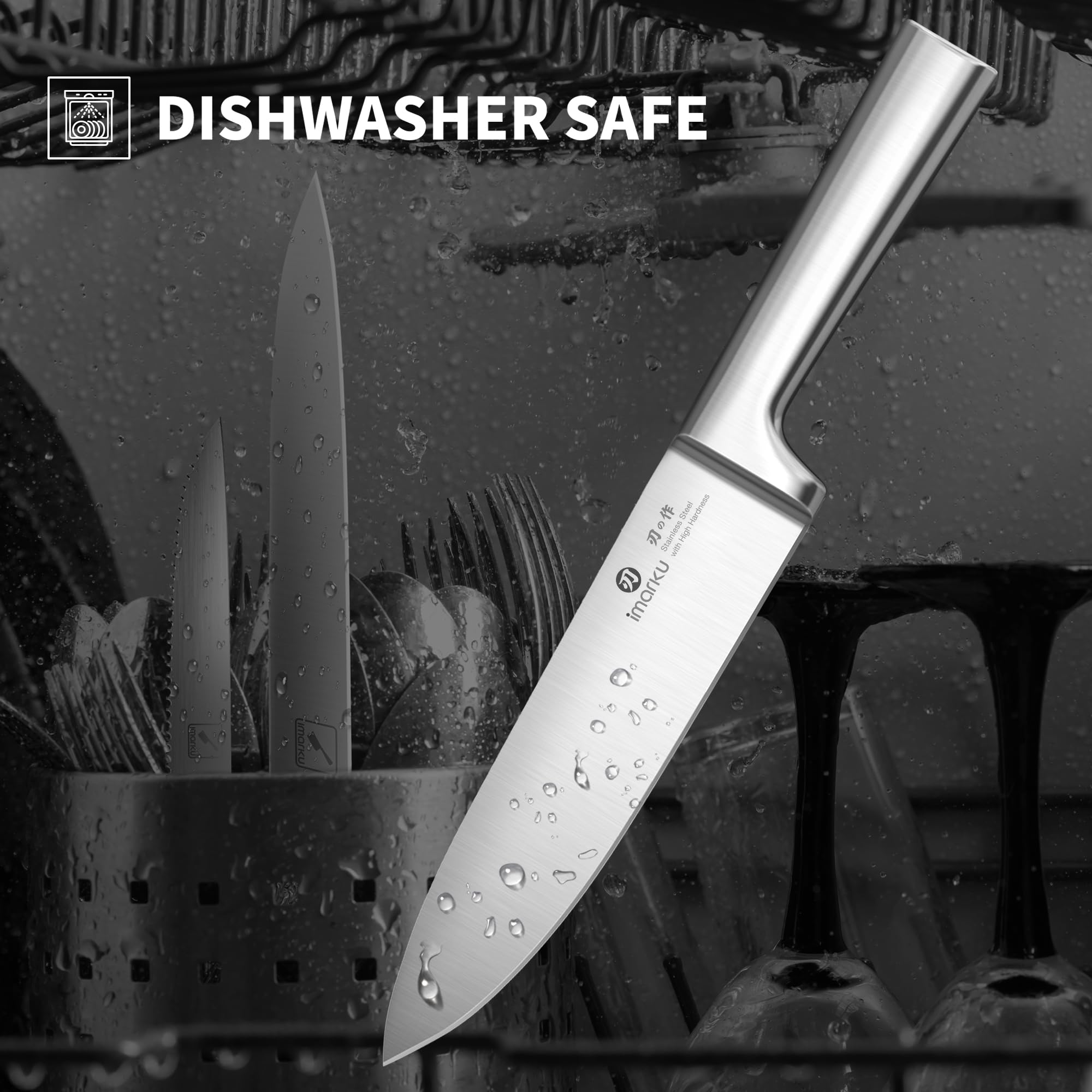 imarku Chef Knife 7 Inch Kitchen Knife Ultra Sharp Santoku Knife - High Carbon Japanese Chefs Knife, Kitchen Gadgets 2025, Apartment Essentials, Birthday Gifts for Him Her, Best Gifts for Women Men