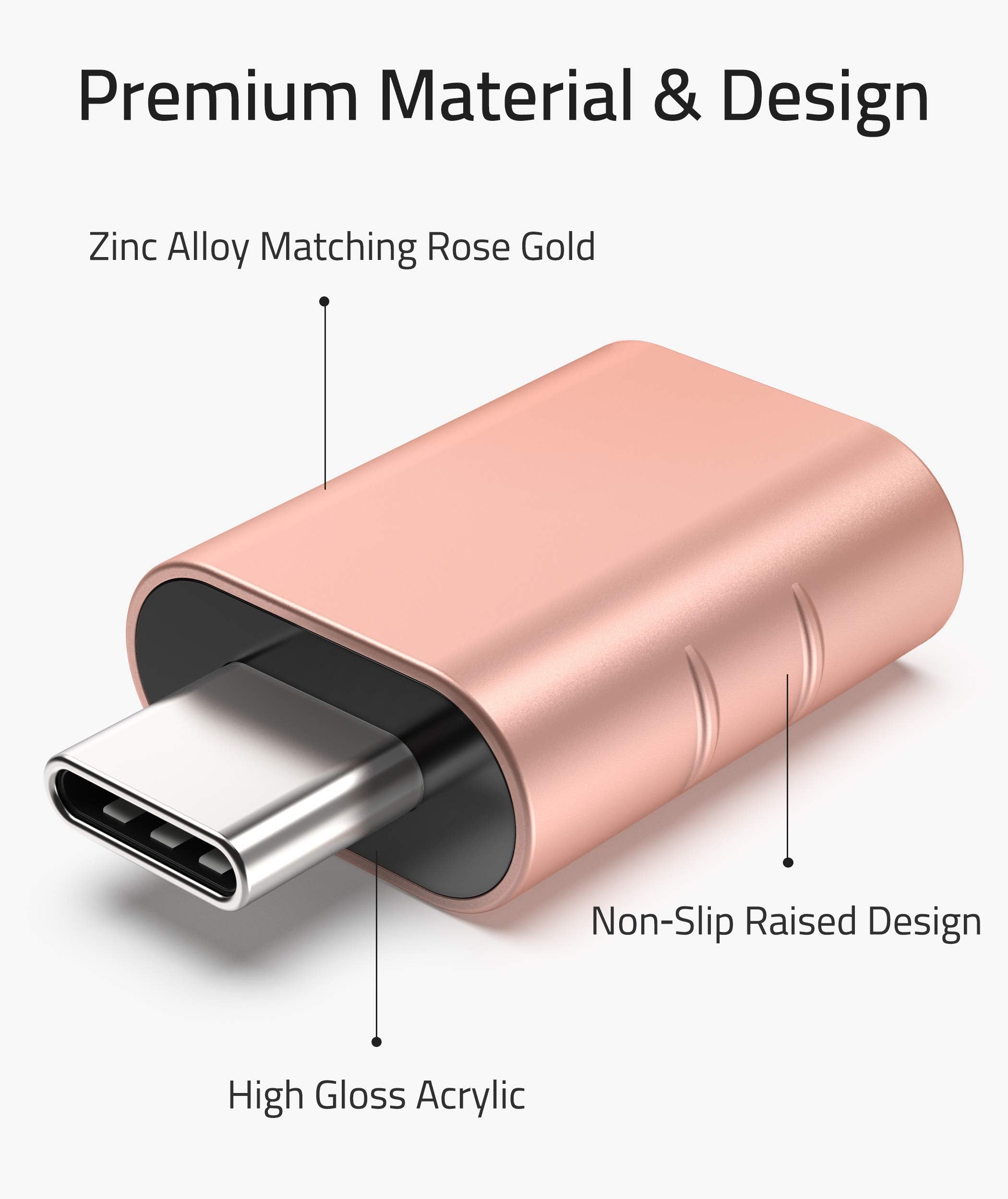 Syntech USB C to USB Adapter Pack of 2, USB 3.0 Female to Thunderbolt 4/3 Adapter Compatible with MacBook Pro Air 2024, Surface, iPad, iPhone, Galaxy Notebook, XPS and More Type C Devices, Space Grey