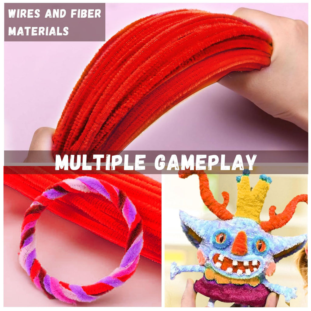 Pipe Cleaners Craft Bulk,Kids Toys & Games Gifts,200pcs Arts Crafts,Chenille Stems Art Supplies for Projects Creative DIY Room Decor,Christmas Decorations,Juegos para Niños Fidget Toys for Ages 5-7