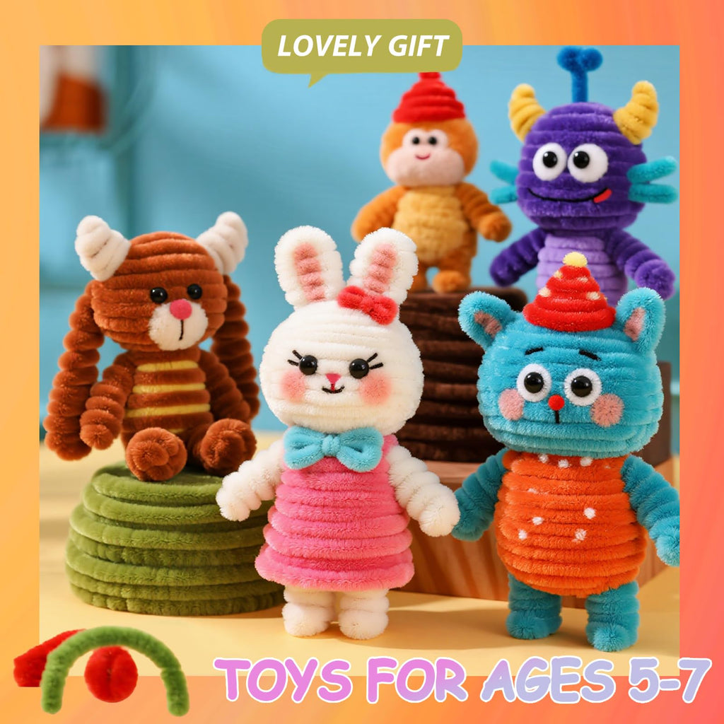 Pipe Cleaners Craft Bulk,Kids Toys & Games Gifts,200pcs Arts Crafts,Chenille Stems Art Supplies for Projects Creative DIY Room Decor,Christmas Decorations,Juegos para Niños Fidget Toys for Ages 5-7