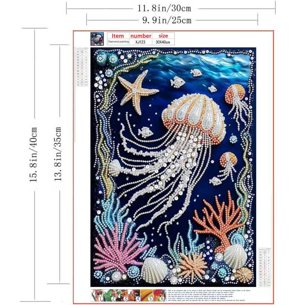 ZQEATRY Sea Turtle Animal Special Shape Diamond Art Kits for Adults,5D Diamond Painting Kits for Beginner,DIY Diamond Crystal Rhinestones Painting Kits for Home Wall Decor Gift 11.8 X 11.8inch
