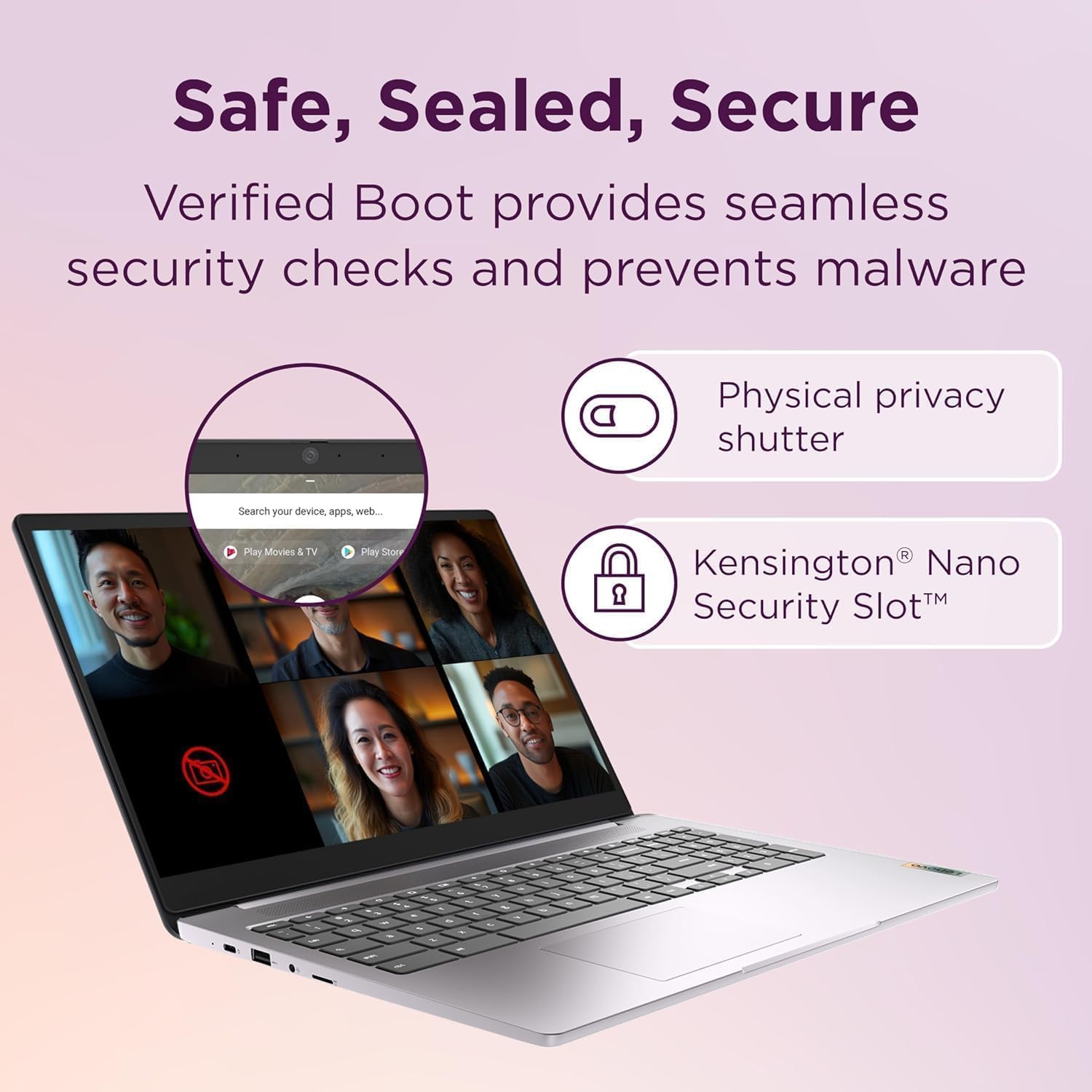 Lenovo IdeaPad 3i Chromebook, 15.6” FHD Display, Intel Celeron N4500, 8GB RAM, 64GB eMMC, 1920x1080 px, 720p Camera, Chrome OS, Abyss Blue