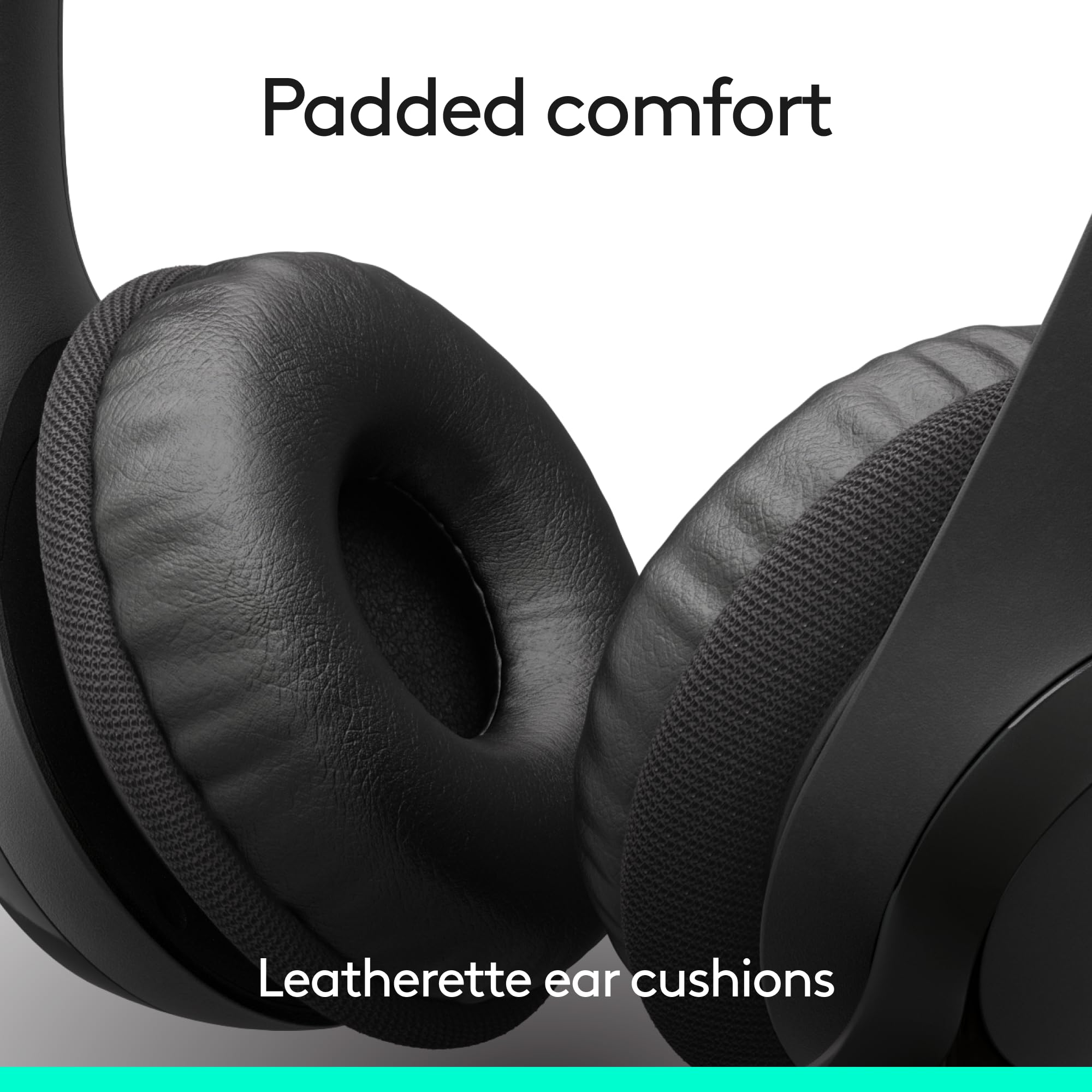 Logitech H390 Wired Headset for PC/Laptop, Stereo Headphones with Noise Cancelling Microphone, USB-A, in-Line Controls, Works with Chromebook - Black