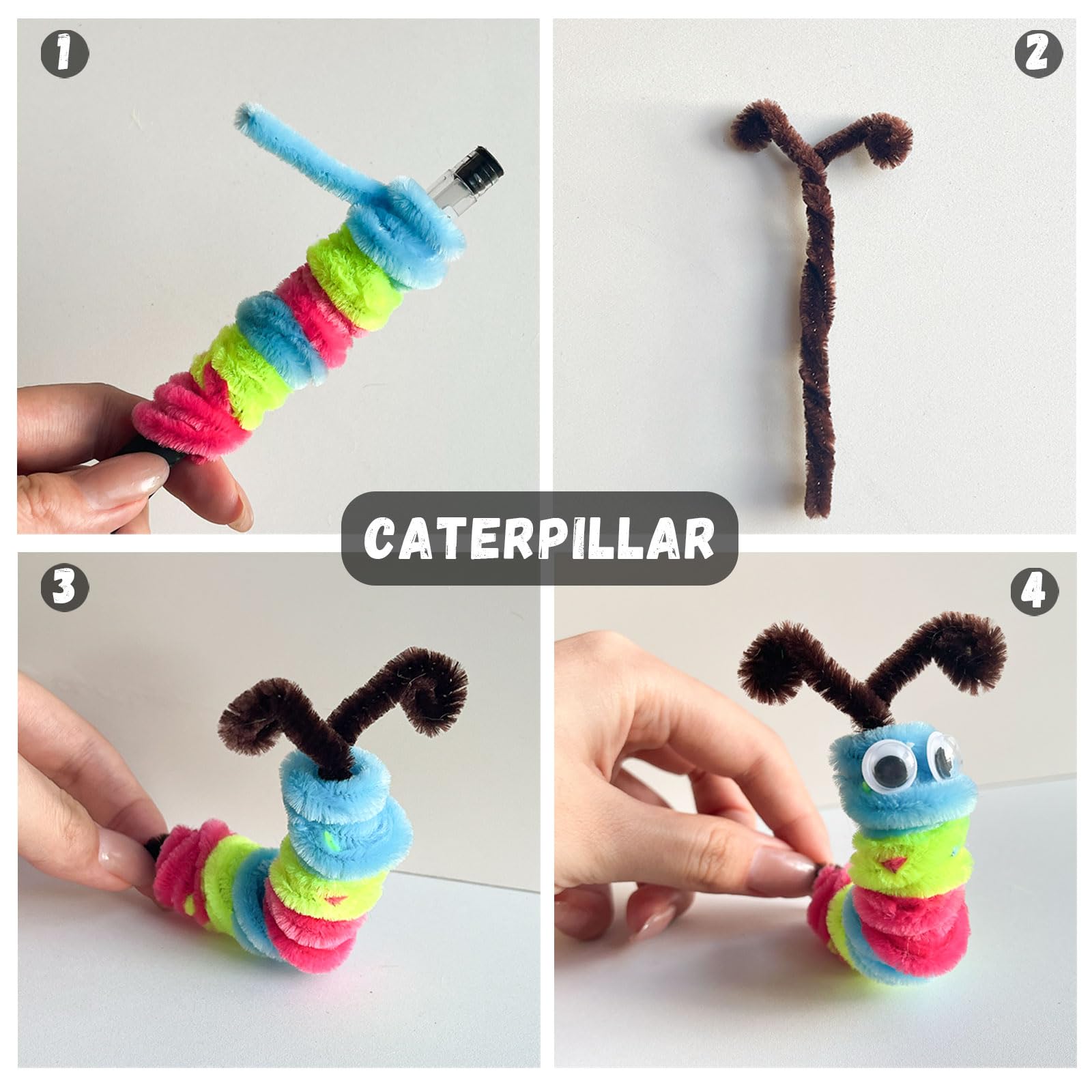 Pipe Cleaners Craft Bulk,Kids Toys & Games Gifts,200pcs Arts Crafts,Chenille Stems Art Supplies for Projects Creative DIY Room Decor,Christmas Decorations,Juegos para Niños Fidget Toys for Ages 5-7