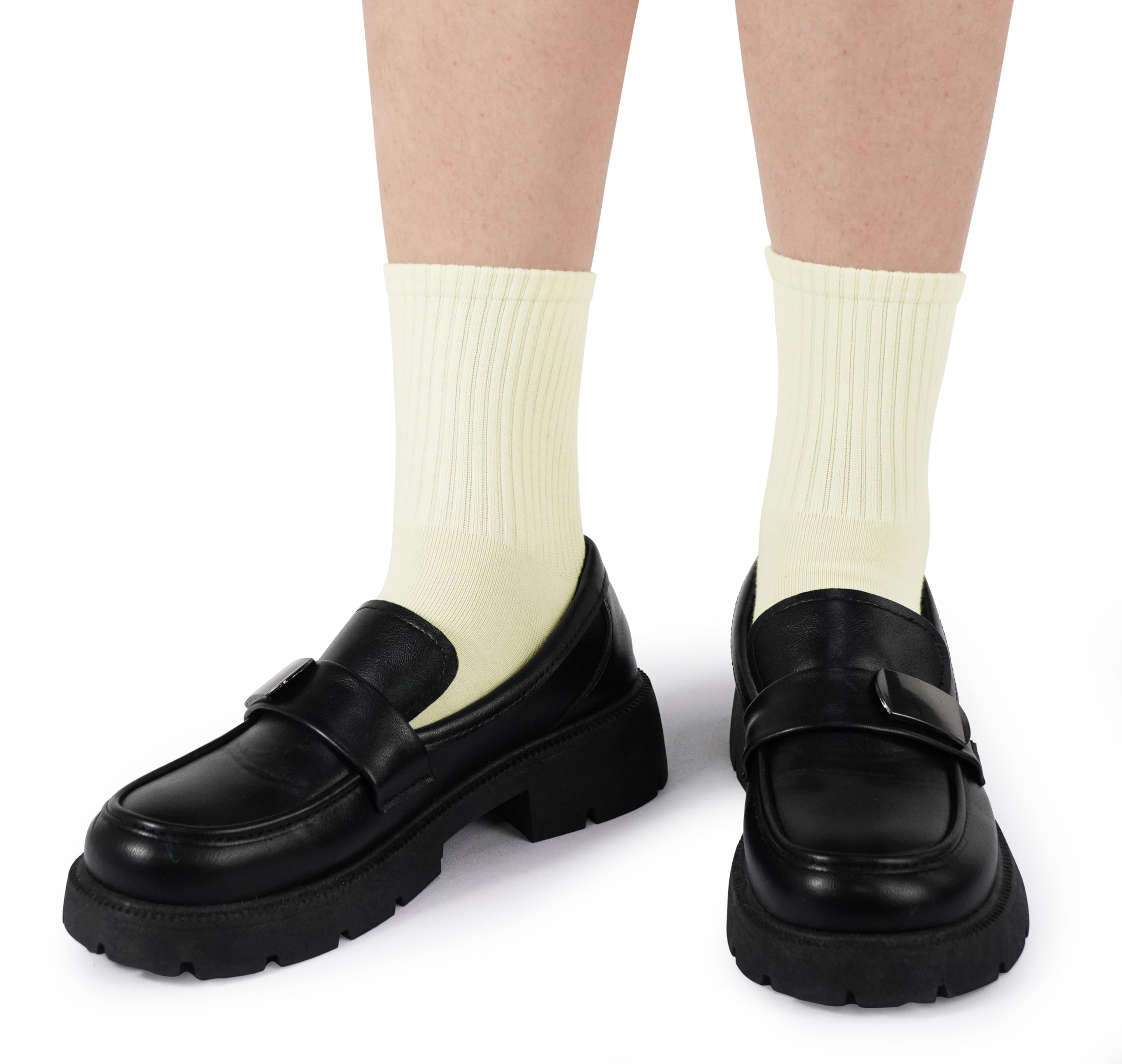 BomKinta Women Casual Calf Socks - Cute Cotton Crew Socks - Soft Above Ankle Sock Gifts 6 Pairs Size 5-10