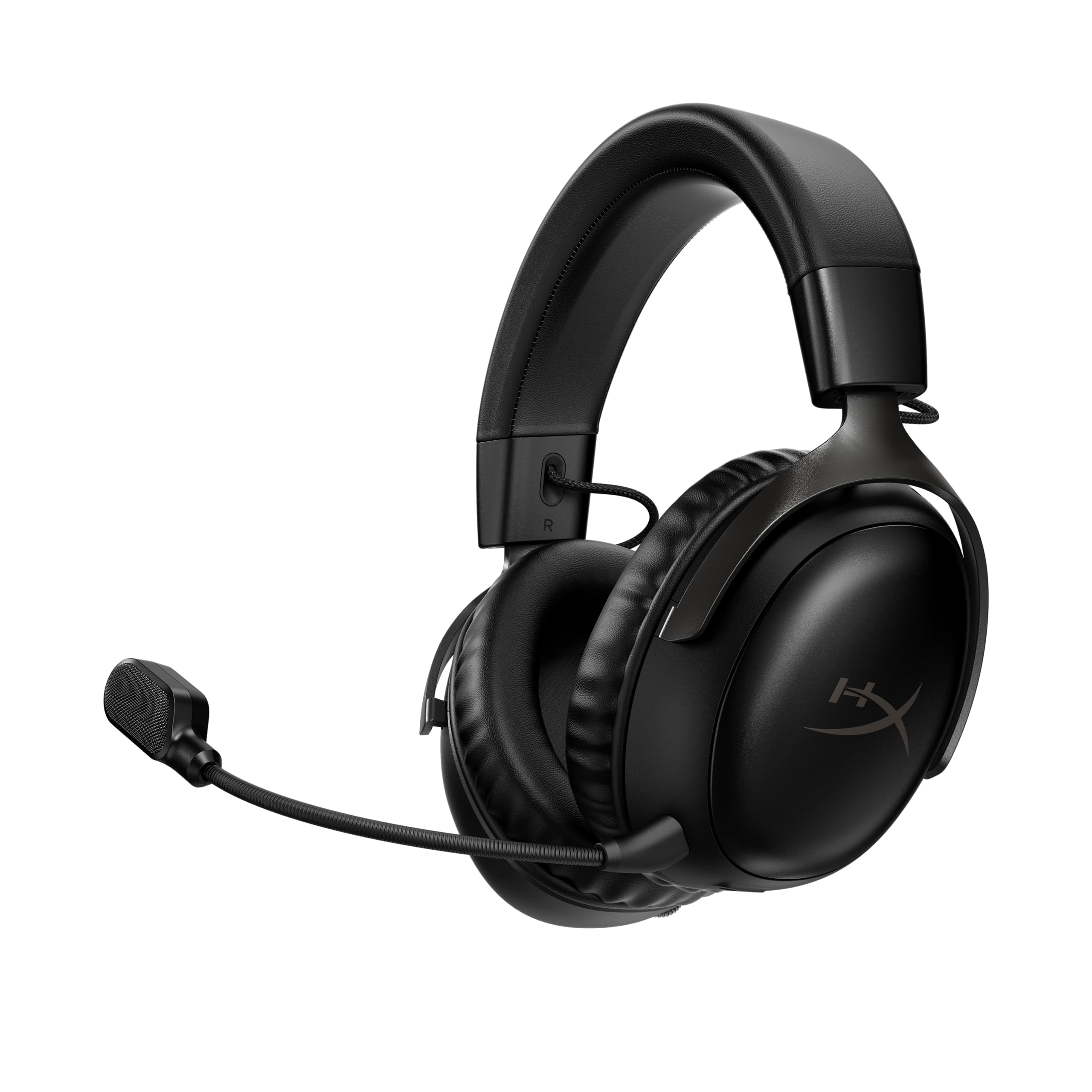 HyperX Cloud III – Wired Gaming Headset, PC, PS5, Xbox Series X|S, Angled 53mm Drivers, DTS Spatial Audio, Memory Foam, Durable Frame, Ultra-Clear 10mm Mic, USB-C, USB-A, 3.5mm – Black/Red