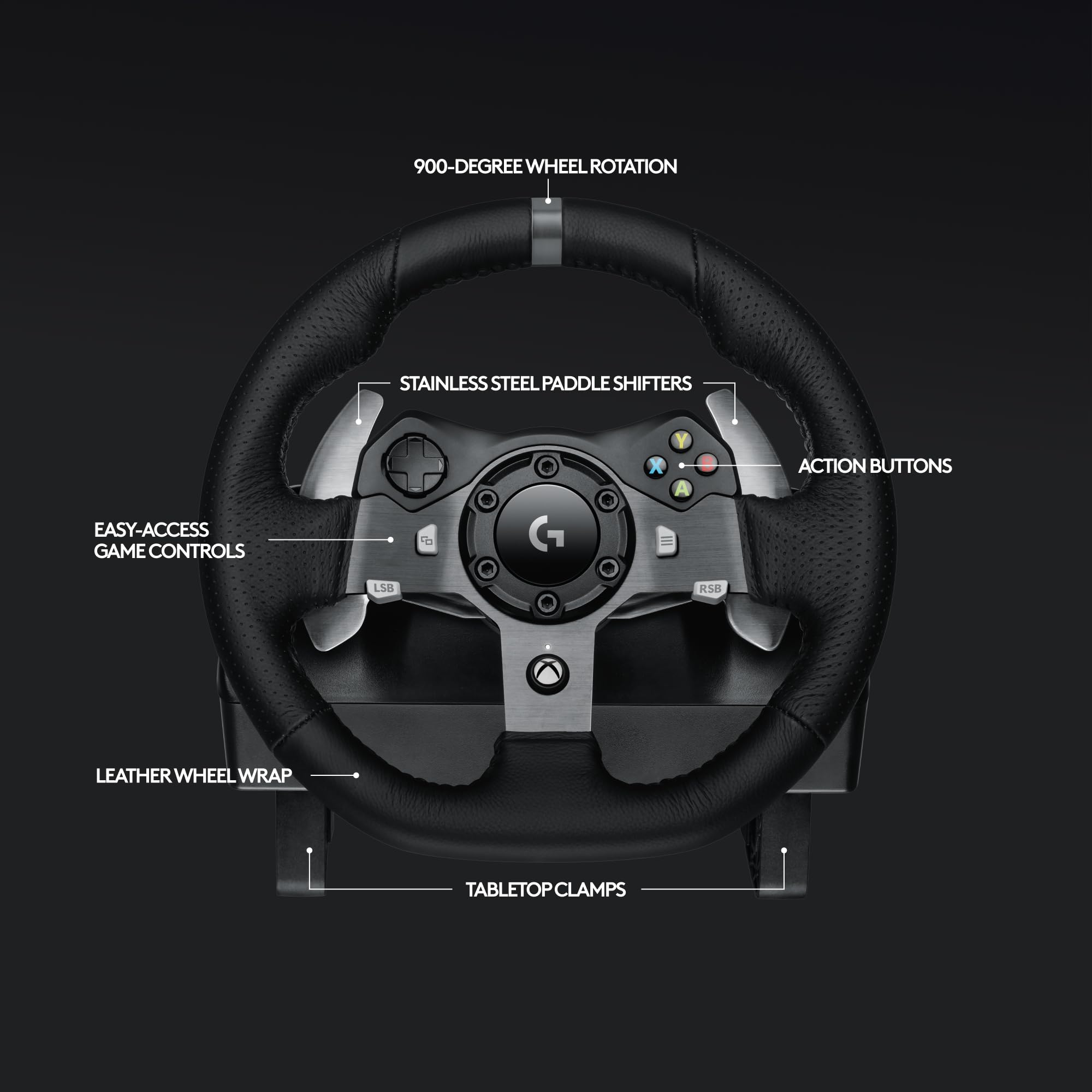 Logitech G29 Driving Force Racing Wheel and Floor Pedals, Real Force Feedback, Stainless Steel Paddle Shifters, Leather Steering Wheel Cover for PS5, PS4, PC, Mac - Black