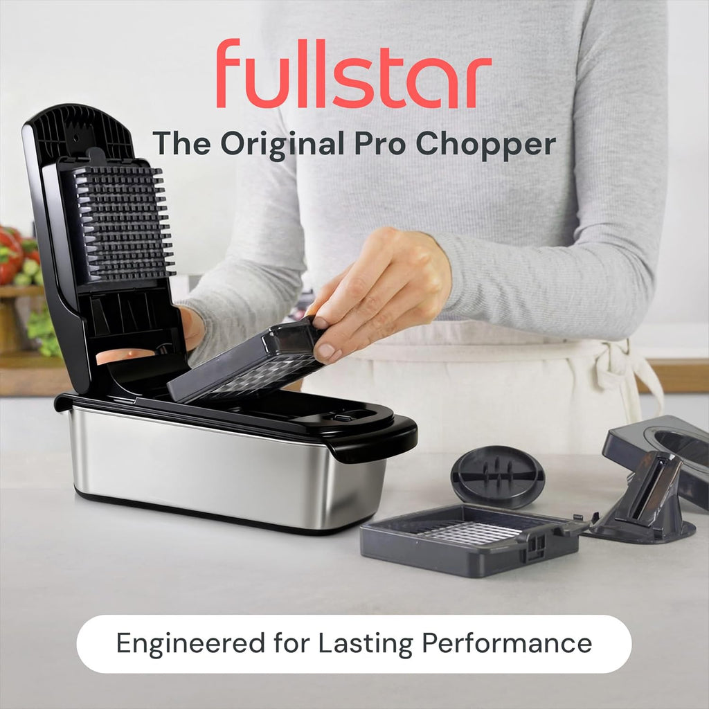 Fullstar The Original Pro Chopper - Vegetable Chopper and Spiralizer, Food Chopper with Container, Fruit Slicer, Kitchen Gadgets & Gifts, Home Essentials (4 in 1, White)