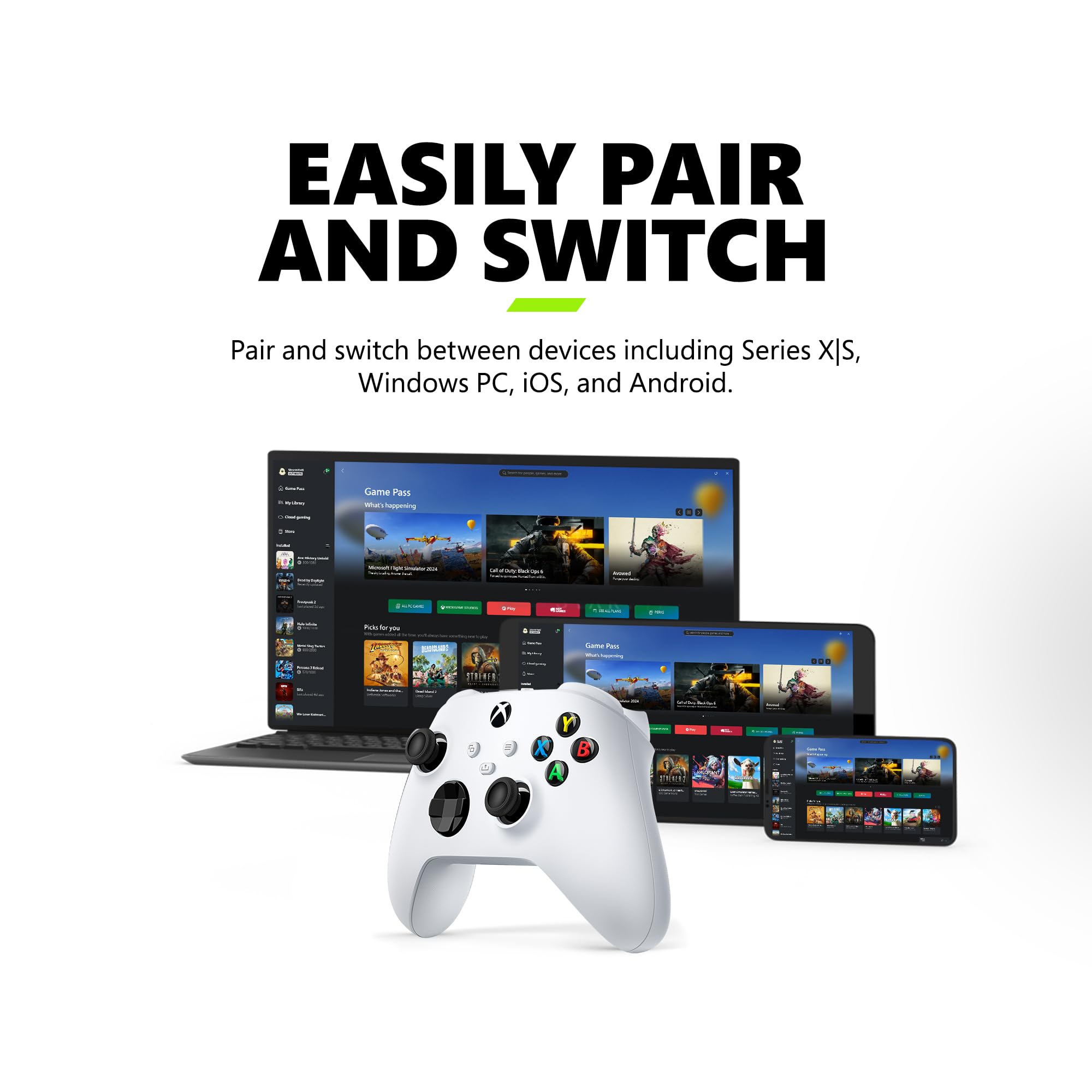 Xbox Wireless Gaming Controller | Shock Blue | Console, PC, & Android | Textured Grip | Wireless, Bluetooth, USB-C Connectivity