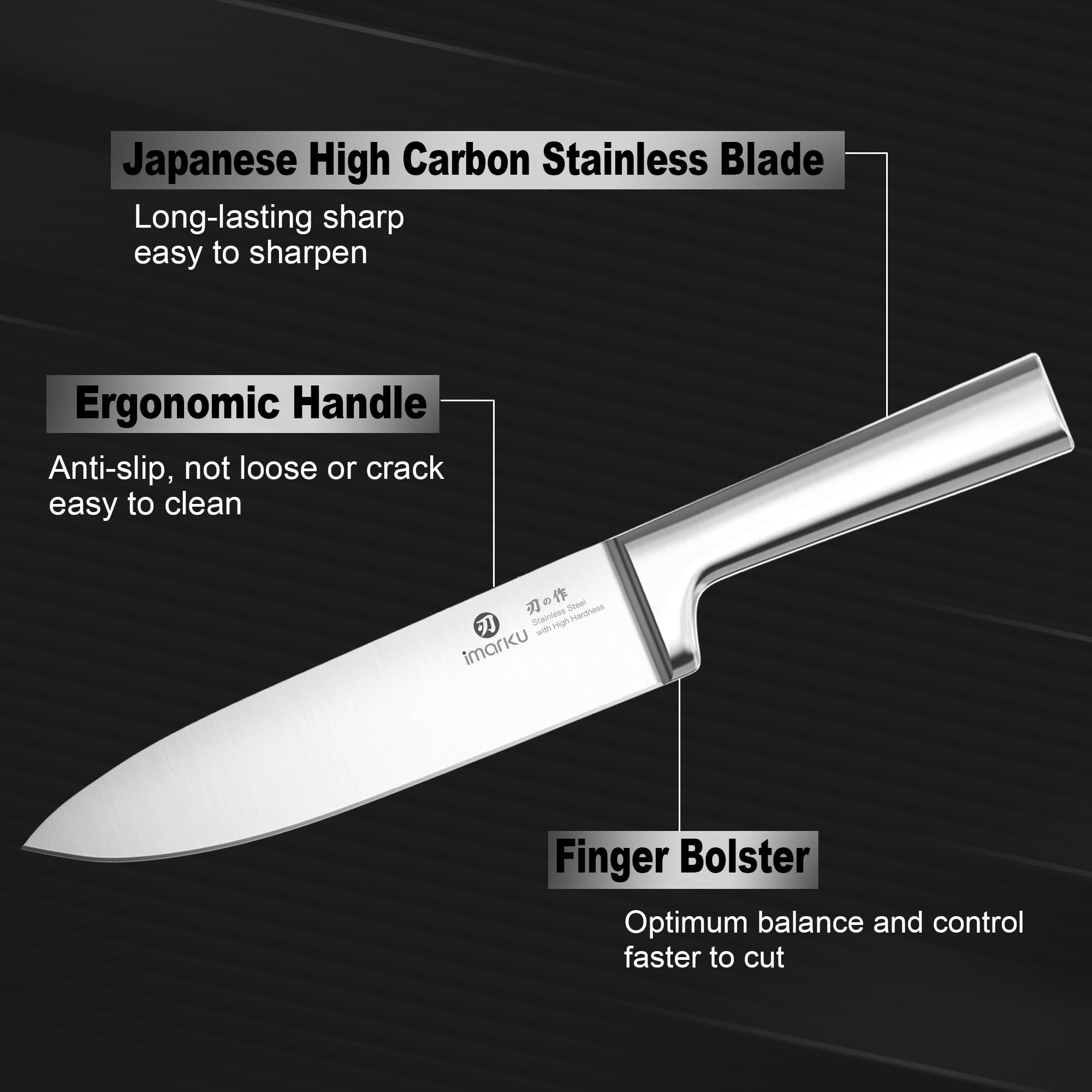 imarku Chef Knife 7 Inch Kitchen Knife Ultra Sharp Santoku Knife - High Carbon Japanese Chefs Knife, Kitchen Gadgets 2025, Apartment Essentials, Birthday Gifts for Him Her, Best Gifts for Women Men