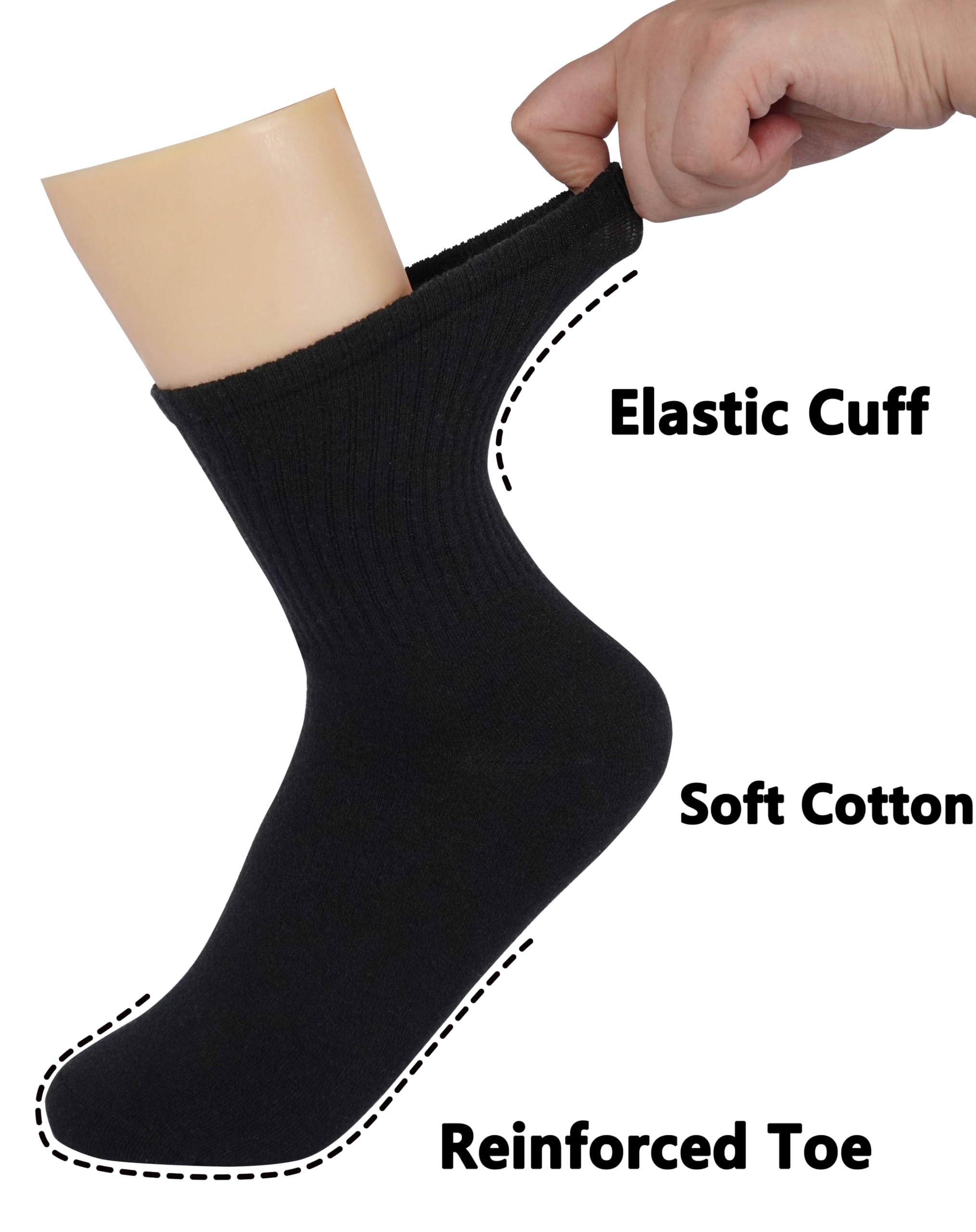 BomKinta Women Casual Calf Socks - Cute Cotton Crew Socks - Soft Above Ankle Sock Gifts 6 Pairs Size 5-10
