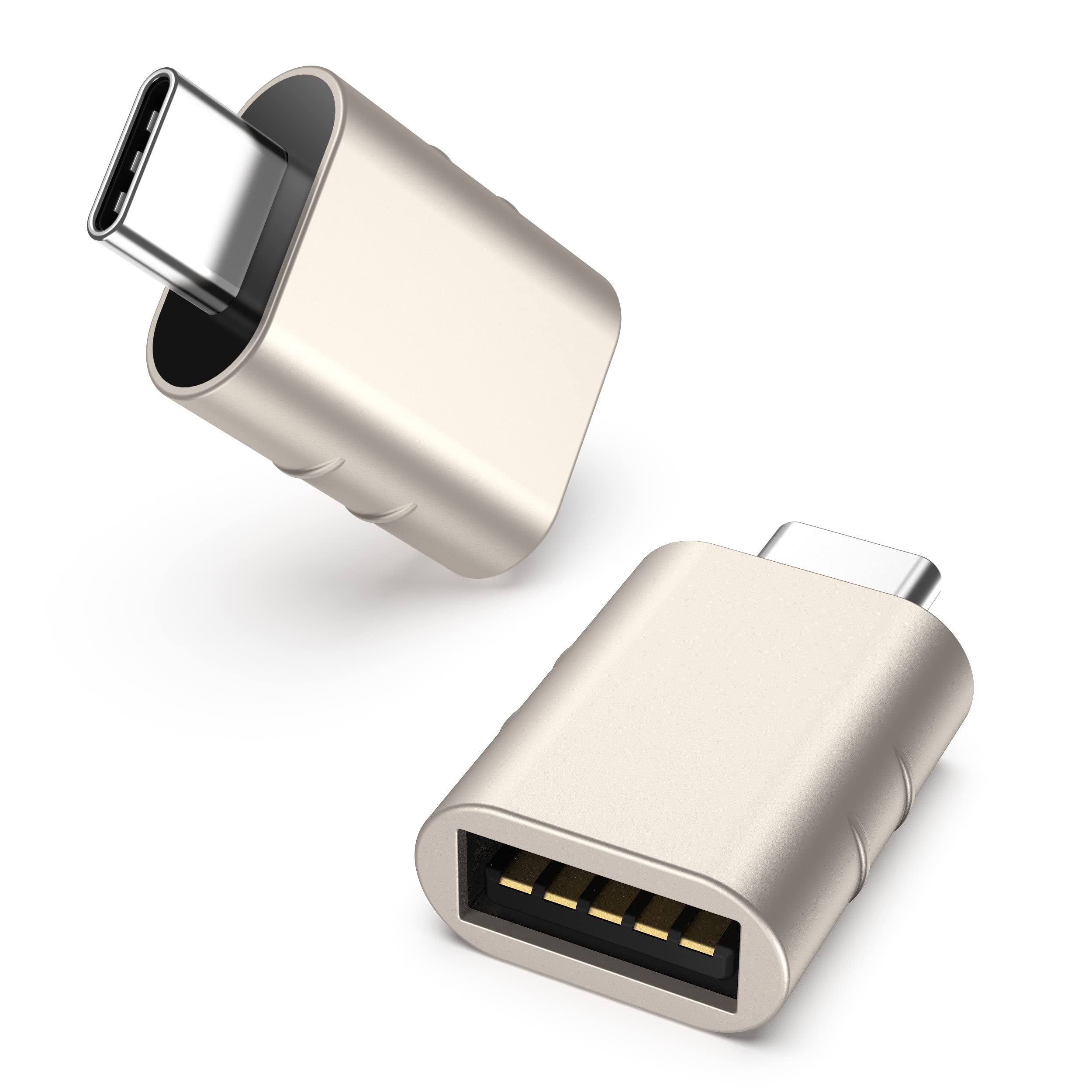 Syntech USB C to USB Adapter Pack of 2, USB 3.0 Female to Thunderbolt 4/3 Adapter Compatible with MacBook Pro Air 2024, Surface, iPad, iPhone, Galaxy Notebook, XPS and More Type C Devices, Space Grey
