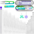 86 Pcs Beading Needle Set, 6 Sizes Big Eye Beading Needles for Seed Beads, Long Straight Bead Needles, Twist Beading Needles, Flexible Needle for Jewelry Making