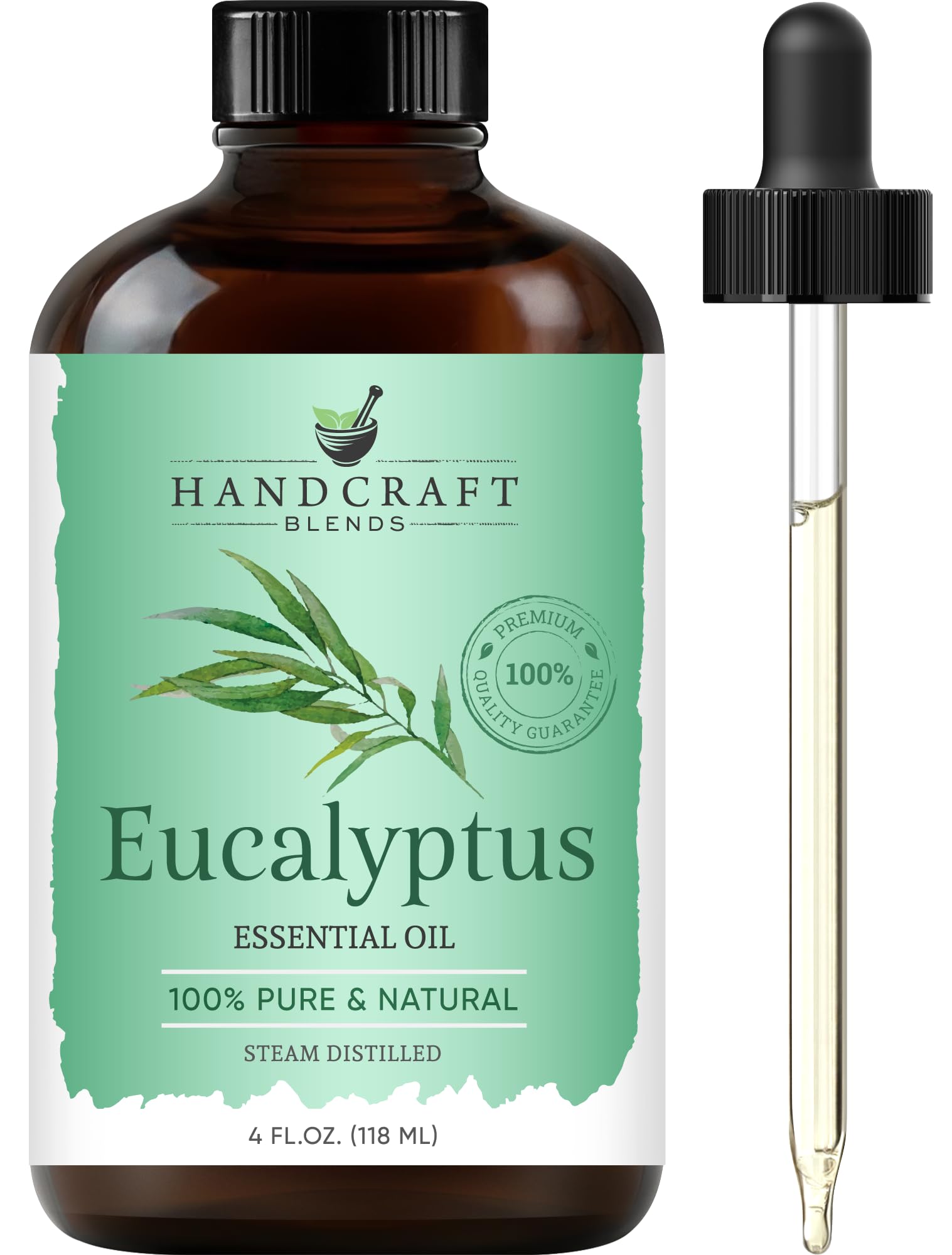 Handcraft Blends Peppermint Essential Oil – Huge 4 Fl Oz – 100% Pure and Natural – Premium Grade Essential Oil for Diffuser and Aromatherapy, Skin, Massage, Candle and Soap Making Fragrance