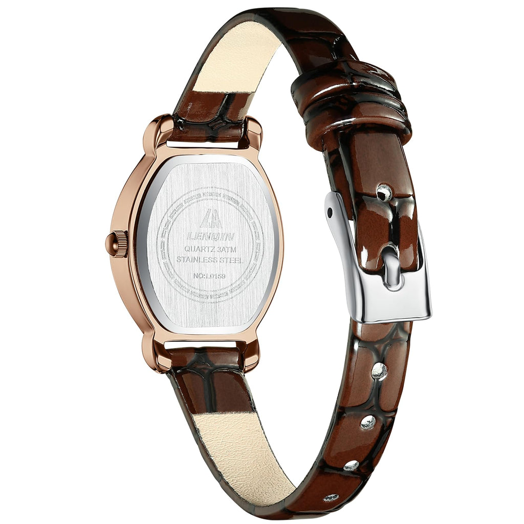 LN LENQIN Ladies Watches Analog Quartz Watch for Women Waterproof Women's Wrist Watches Easy Reader Womens Watch with Leather Strap