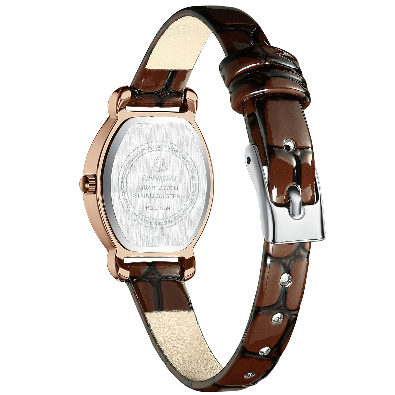 LN LENQIN Ladies Watches Analog Quartz Watch for Women Waterproof Women's Wrist Watches Easy Reader Womens Watch with Leather Strap