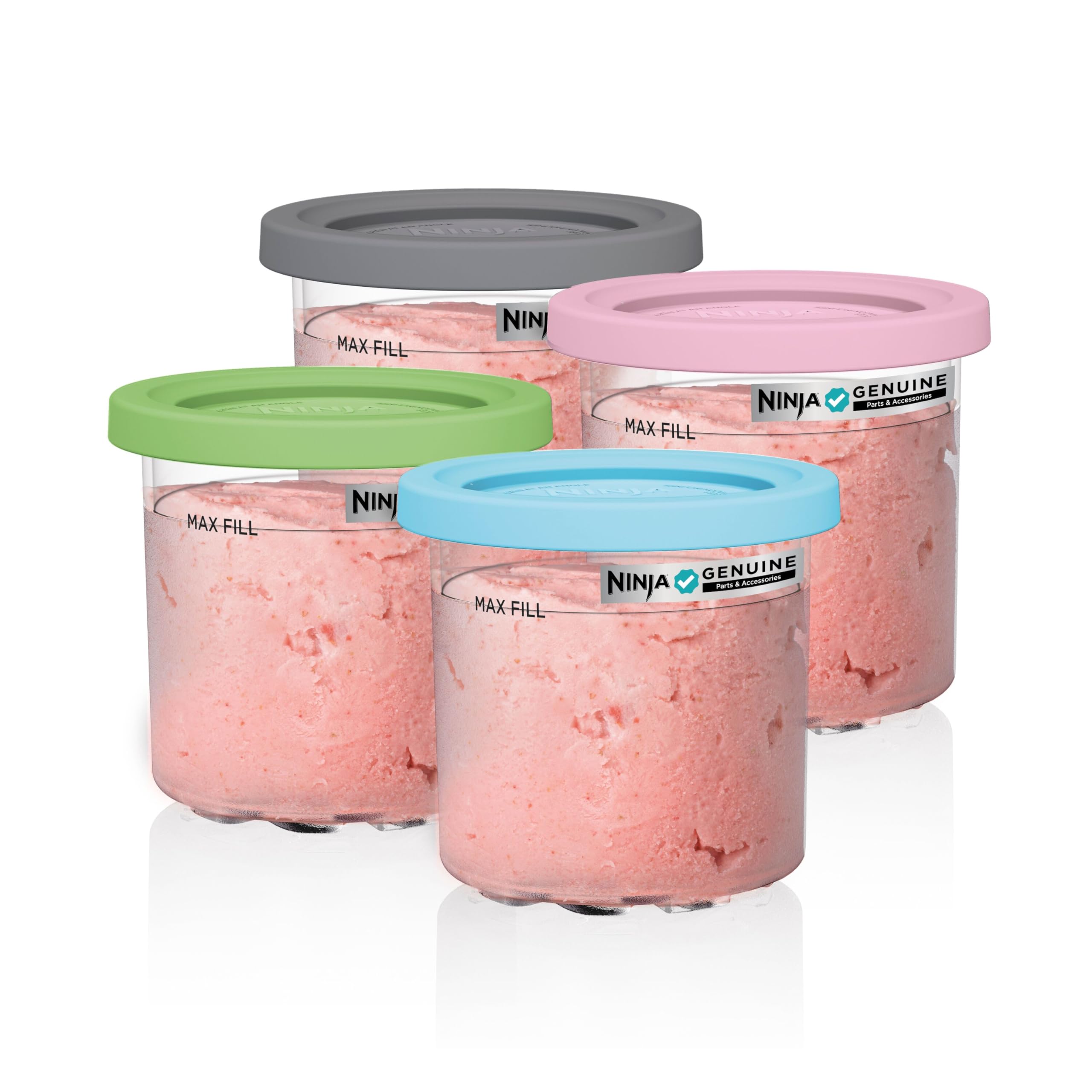 Ninja NC301 CREAMi Ice Cream Maker, for Gelato, Mix-ins, Milkshakes, Sorbet, Smoothie Bowls & More, 7 One-Touch Programs, with (2) Pint Containers & Lids, Compact Size, Perfect for Kids, Silver