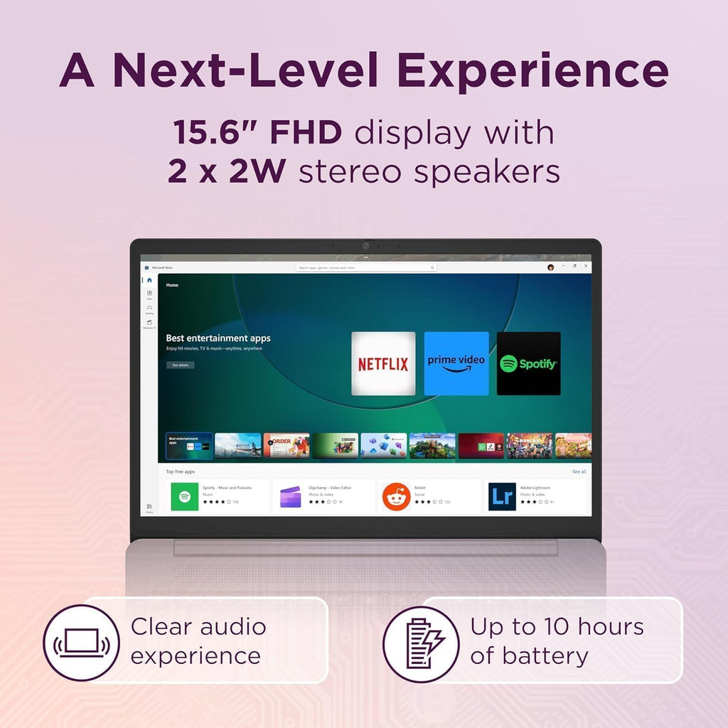 Lenovo IdeaPad 3i Chromebook, 15.6” FHD Display, Intel Celeron N4500, 8GB RAM, 64GB eMMC, 1920x1080 px, 720p Camera, Chrome OS, Abyss Blue