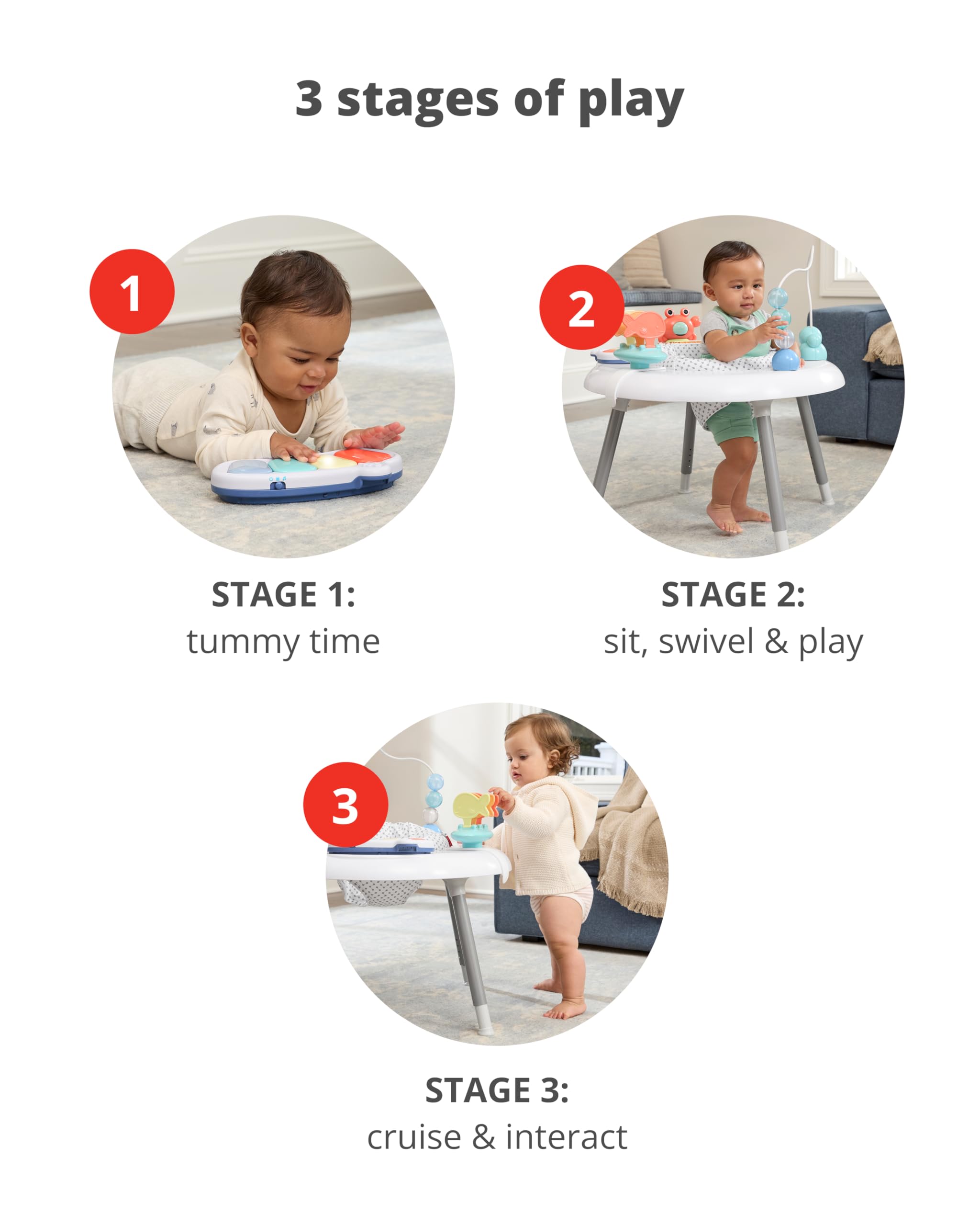 Skip Hop Baby Activity Center: Interactive Play Center with 3-Stage Grow-with-Me Functionality, 4mo+, Explore & More