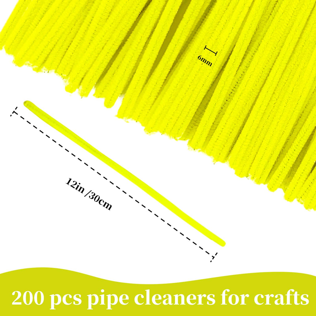 Pipe Cleaners Craft Bulk,Kids Toys & Games Gifts,200pcs Arts Crafts,Chenille Stems Art Supplies for Projects Creative DIY Room Decor,Christmas Decorations,Juegos para Niños Fidget Toys for Ages 5-7