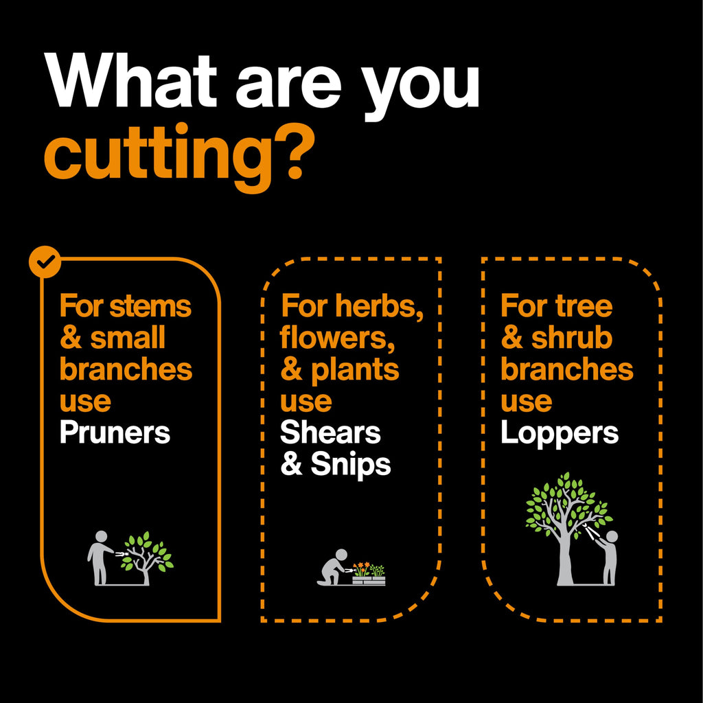 Fiskars Bypass Pruning Shears, 5/8" Cut Capacity Gardening Scissors, Self-Cleaning Sap Groove Prevents Sticking, Non-Slip Grip for Cutting Stems & Branches, Sharp Steel Blades w/ Low-Friction Coating