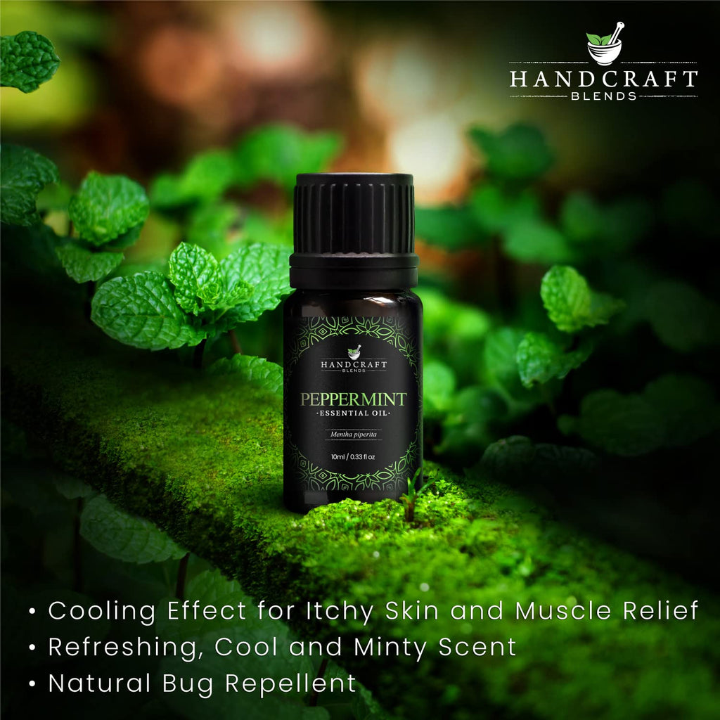 Handcraft Blends Peppermint Essential Oil – Huge 4 Fl Oz – 100% Pure and Natural – Premium Grade Essential Oil for Diffuser and Aromatherapy, Skin, Massage, Candle and Soap Making Fragrance