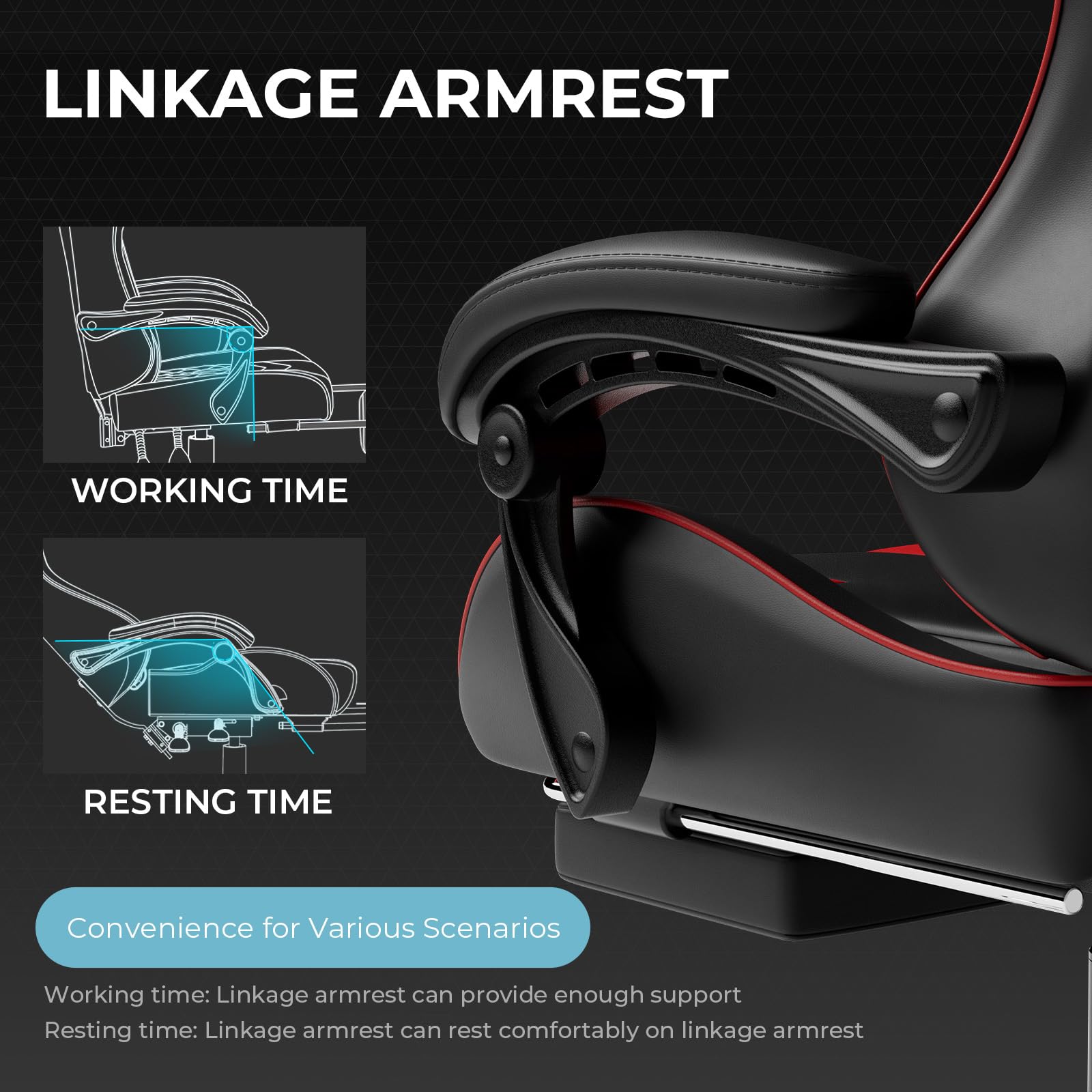 GTPLAYER Gaming Chair, Computer Chair with Footrest and Lumbar Support, Height Adjustable Game Chair with 360°-Swivel Seat and Headrest and for Office or Gaming (Pearl White)