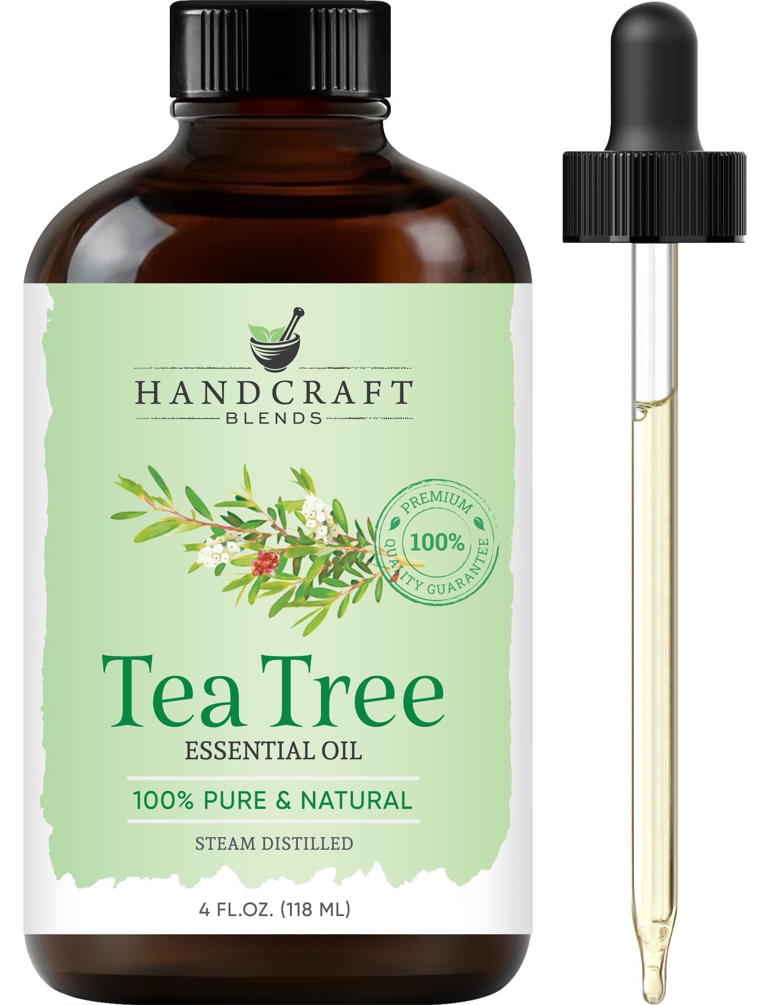Handcraft Blends Peppermint Essential Oil – Huge 4 Fl Oz – 100% Pure and Natural – Premium Grade Essential Oil for Diffuser and Aromatherapy, Skin, Massage, Candle and Soap Making Fragrance