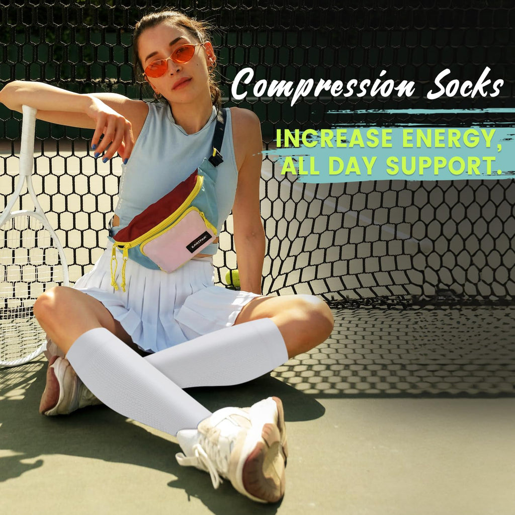 Copper Compression Socks 15-20 mmHg for Men & Women 8 Pairs – Circulation Support for Nurses, Travel, Running, Hiking, Soccer